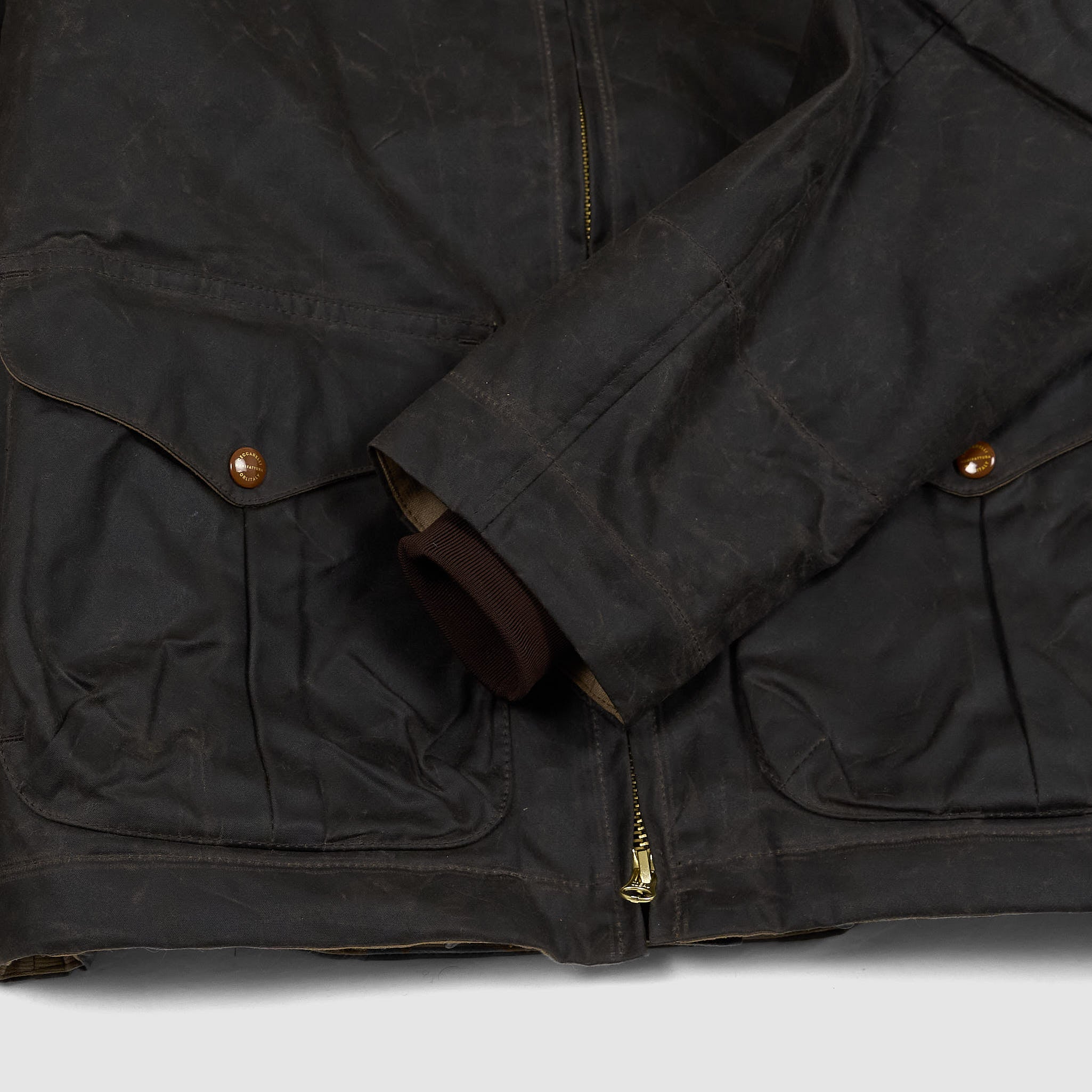 Manifattura Ceccarelli Hooded Waxed Jacket W/ Wool Padding