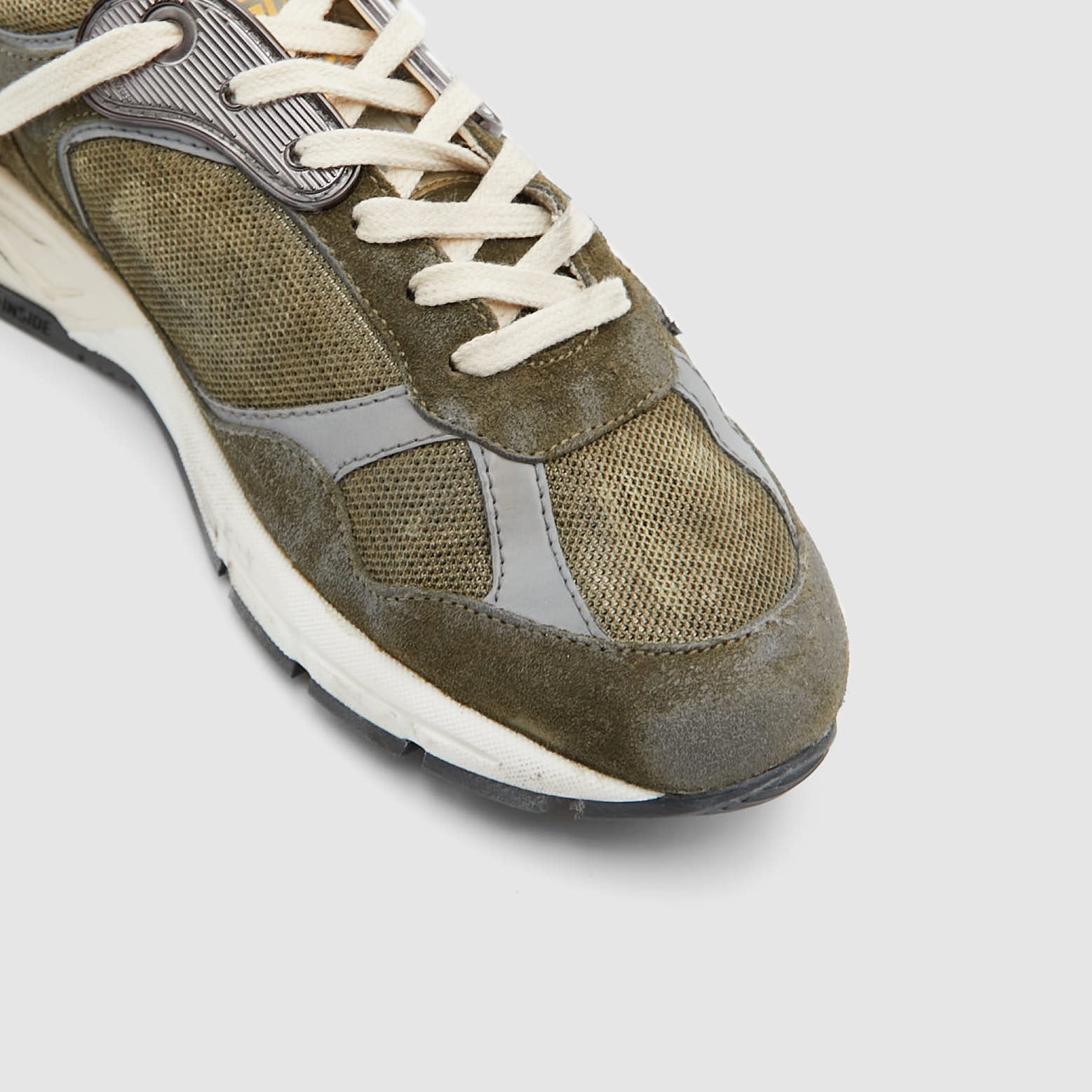 Golden Goose Dad-Star Running Olive Gray Black Star Sneakers