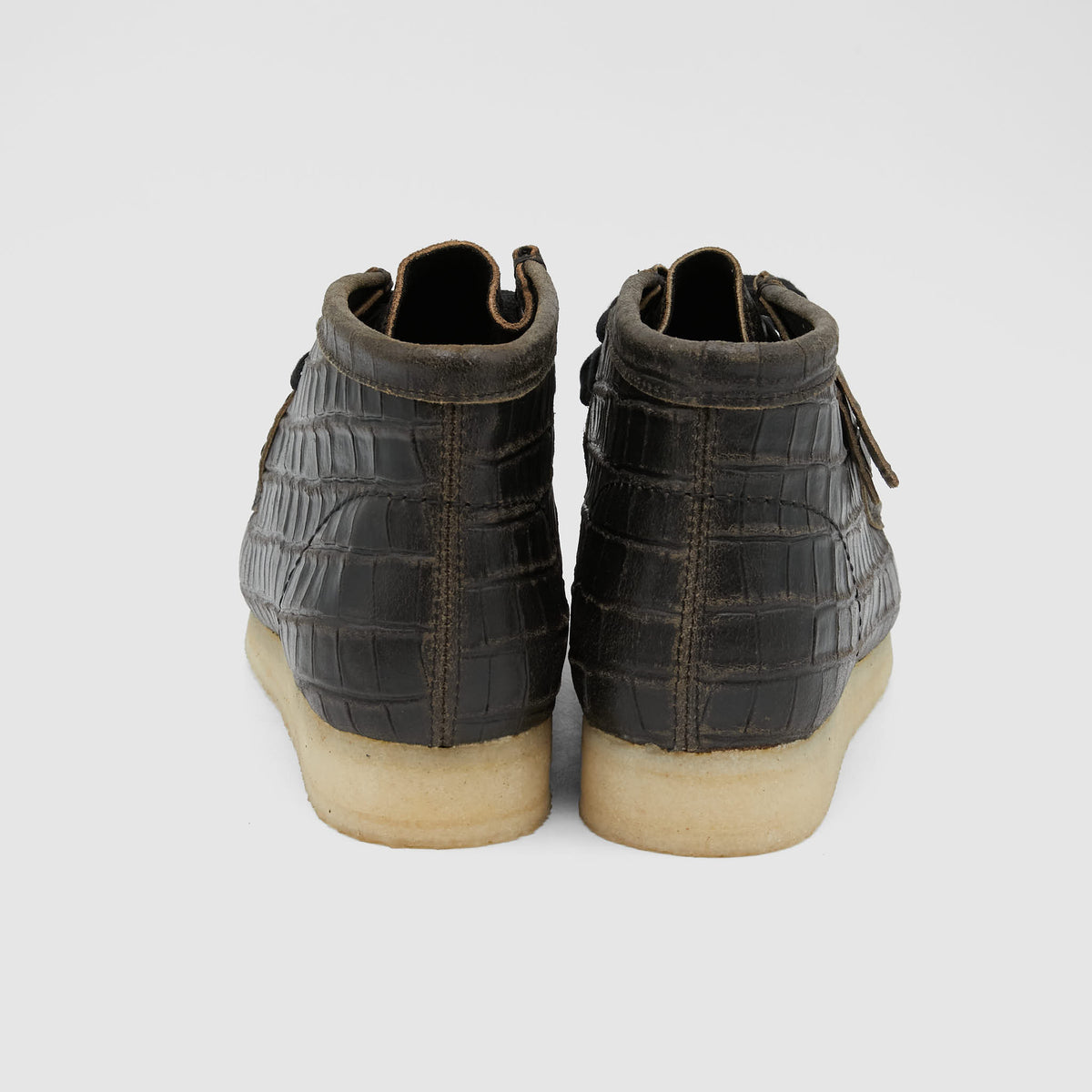 Clarks Originals Wallabee Black Crocodile Boot