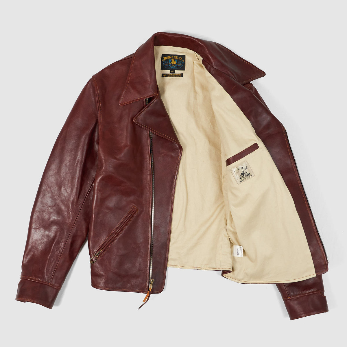 Double Helix D-Pocket Frisco Horsehide  Leather Jacket