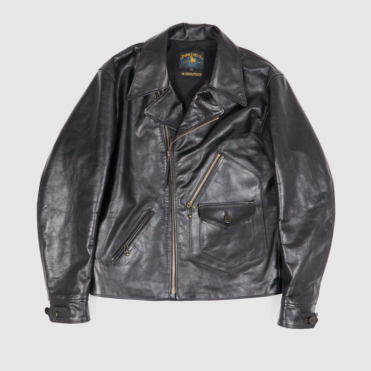 Double Helix D-Pocket Frisco Horsehide  Leather Jacket