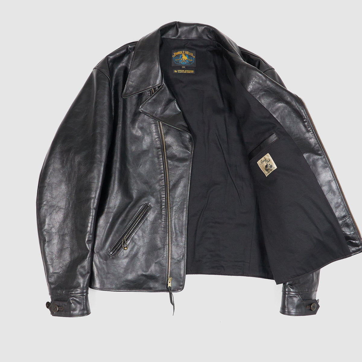 Double Helix D-Pocket Frisco Horsehide  Leather Jacket