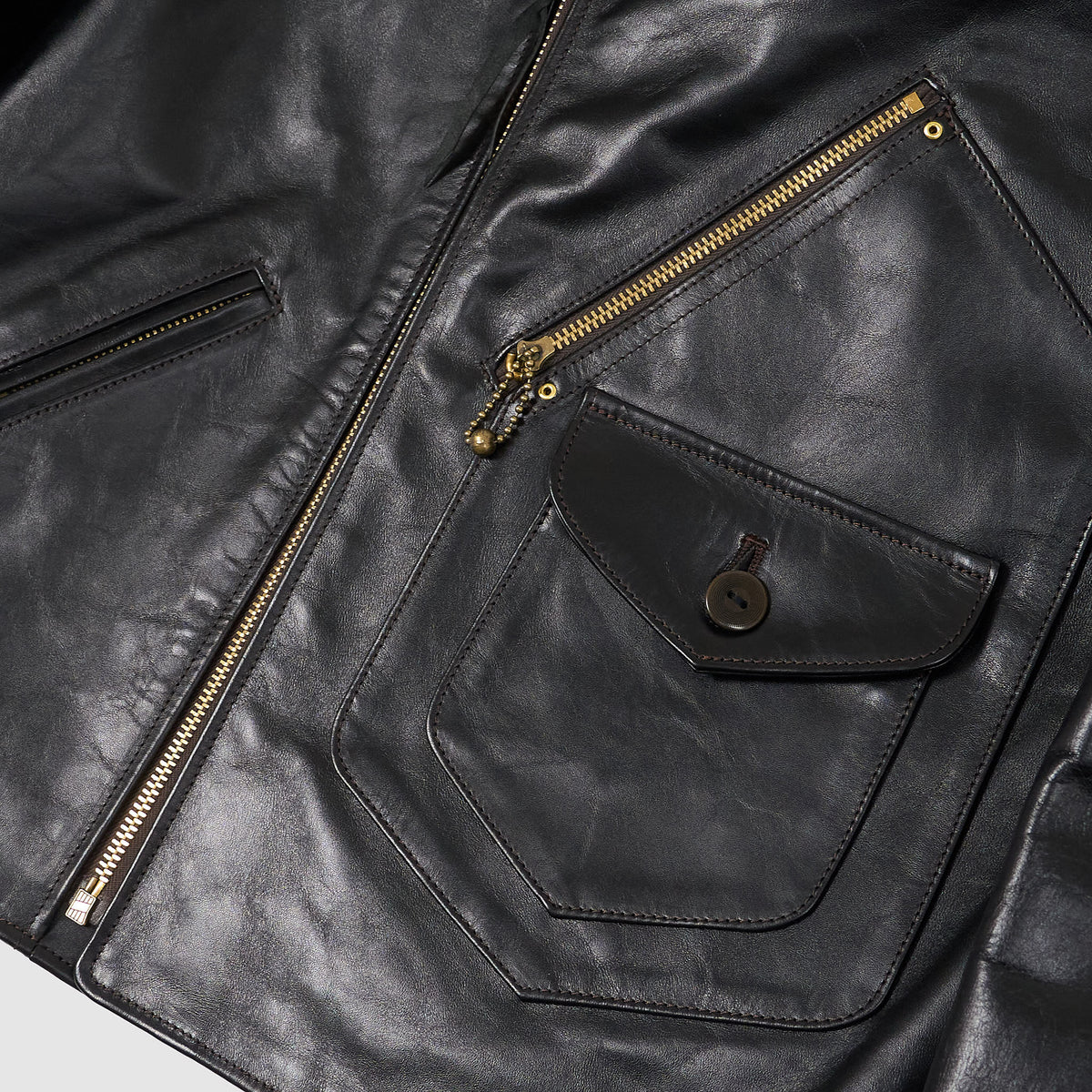 Double Helix D-Pocket Frisco Horsehide  Leather Jacket