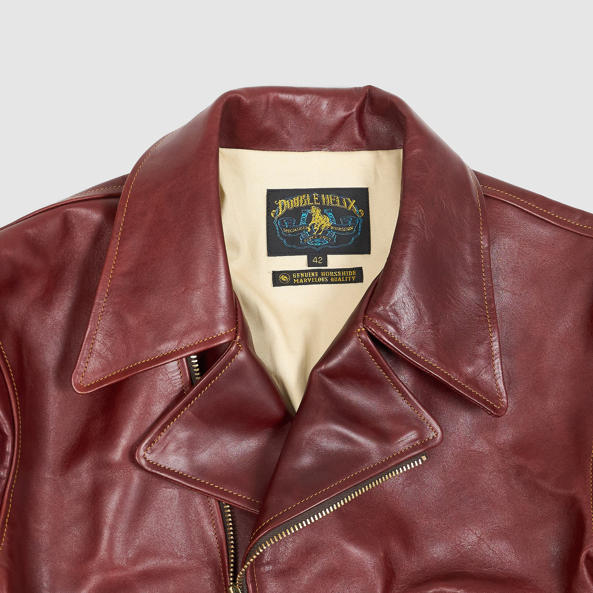Double Helix D-Pocket Frisco Horsehide  Leather Jacket