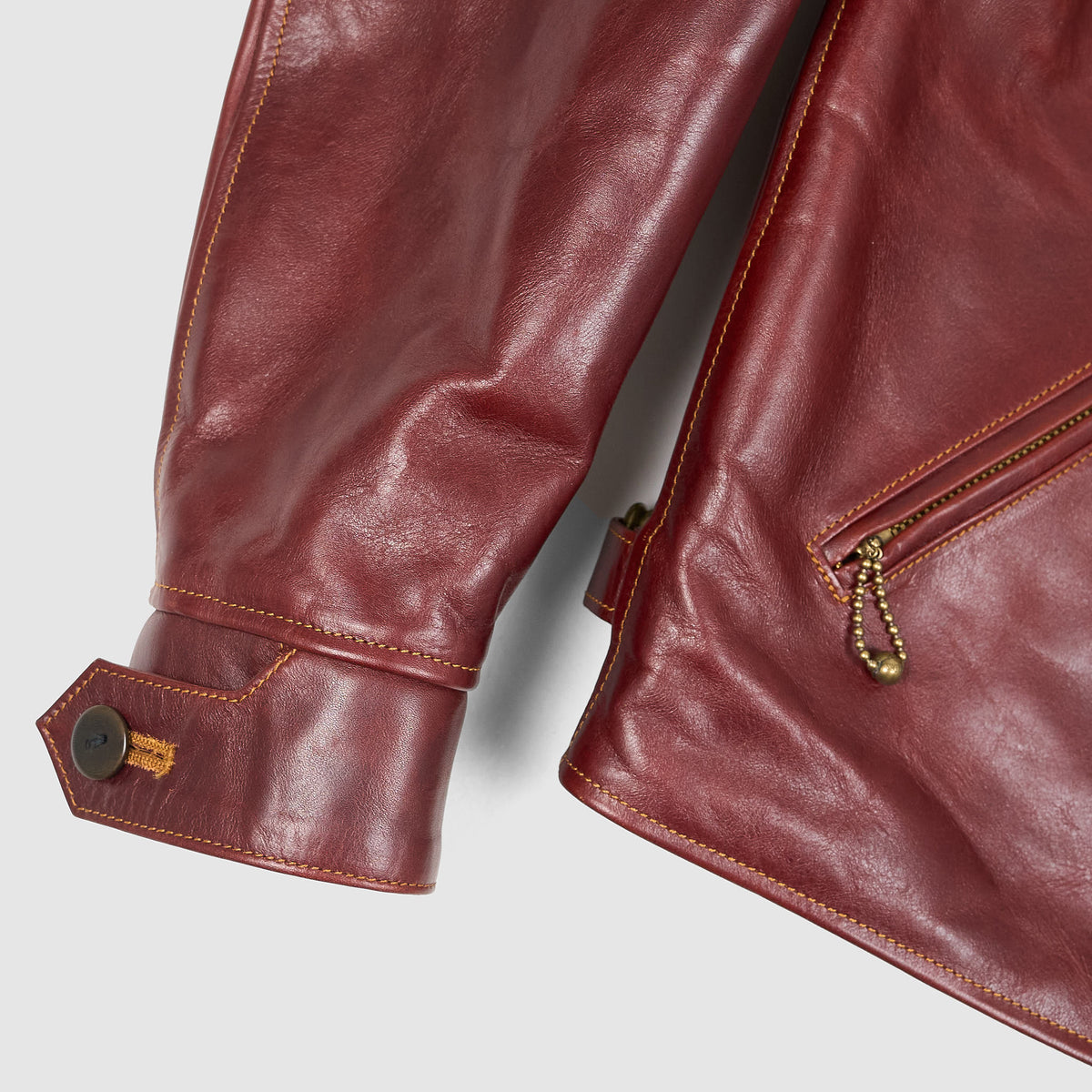 Double Helix D-Pocket Frisco Horsehide  Leather Jacket