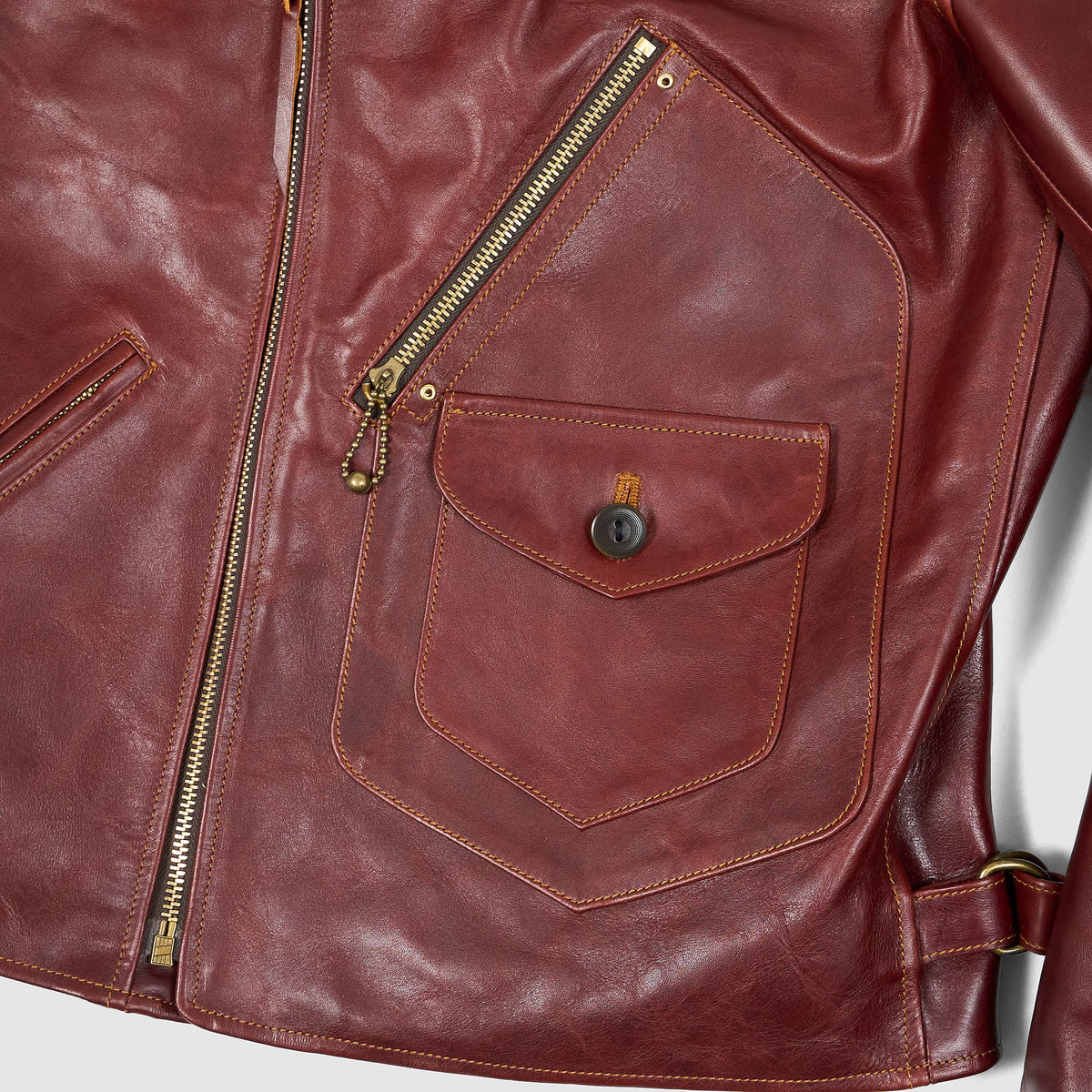 Double Helix D-Pocket Frisco Horsehide  Leather Jacket