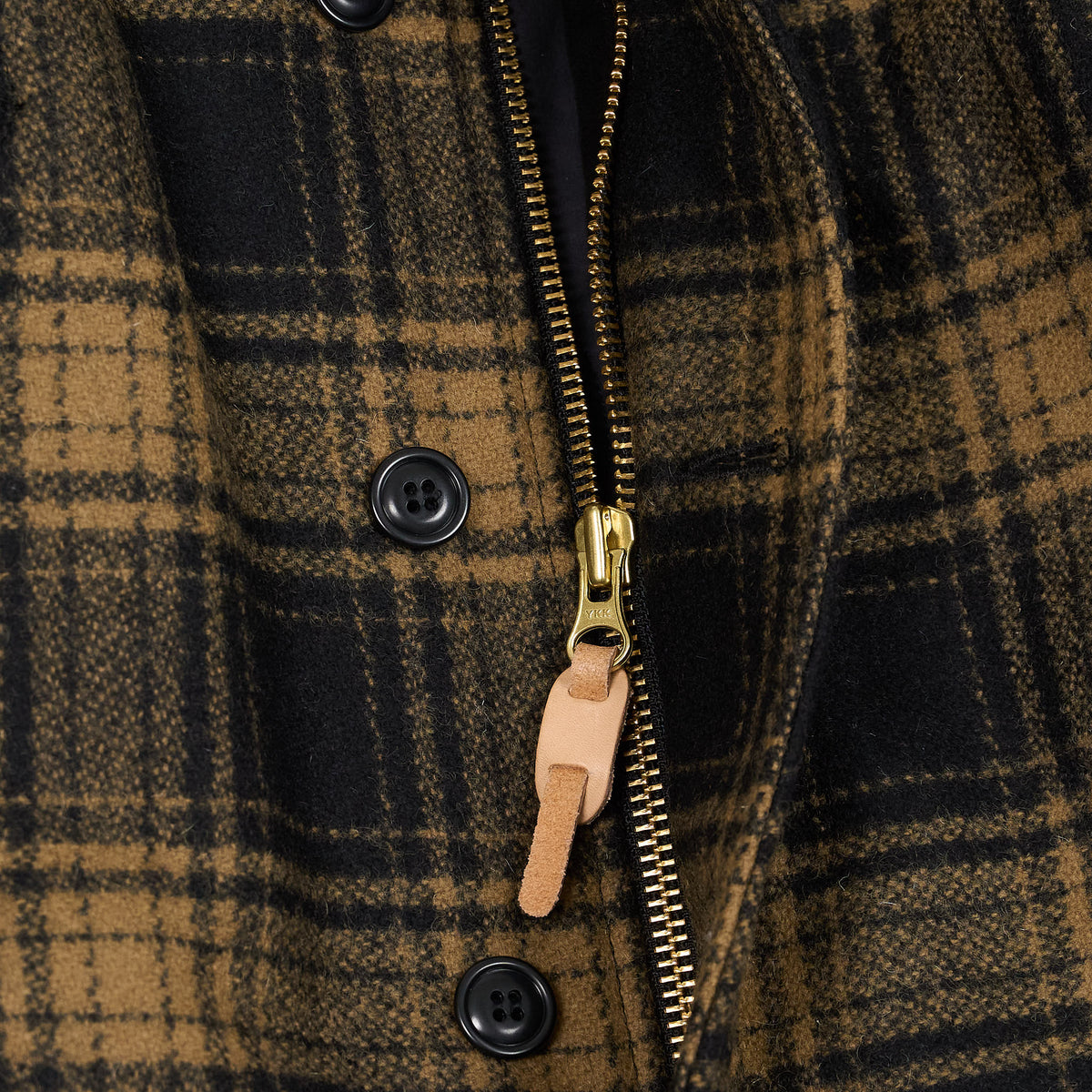 Manifattura Ceccarelli Wool Plaid N-1 Deck Wool Collar Jacket