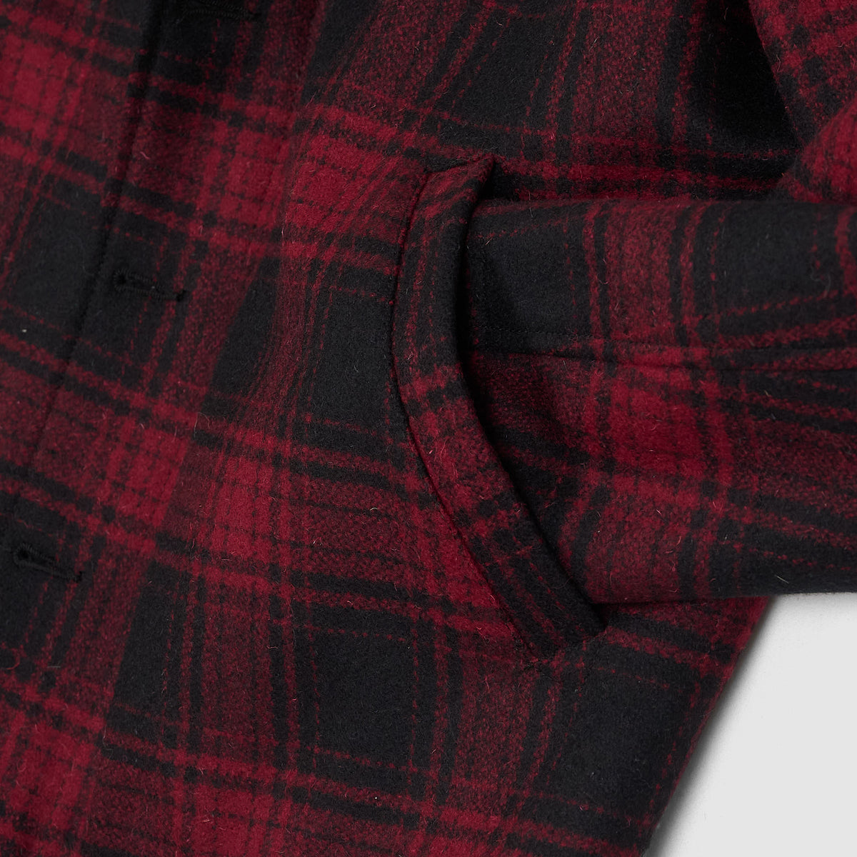 Manifattura Ceccarelli Wool Plaid N-1 Deck Wool Collar Jacket