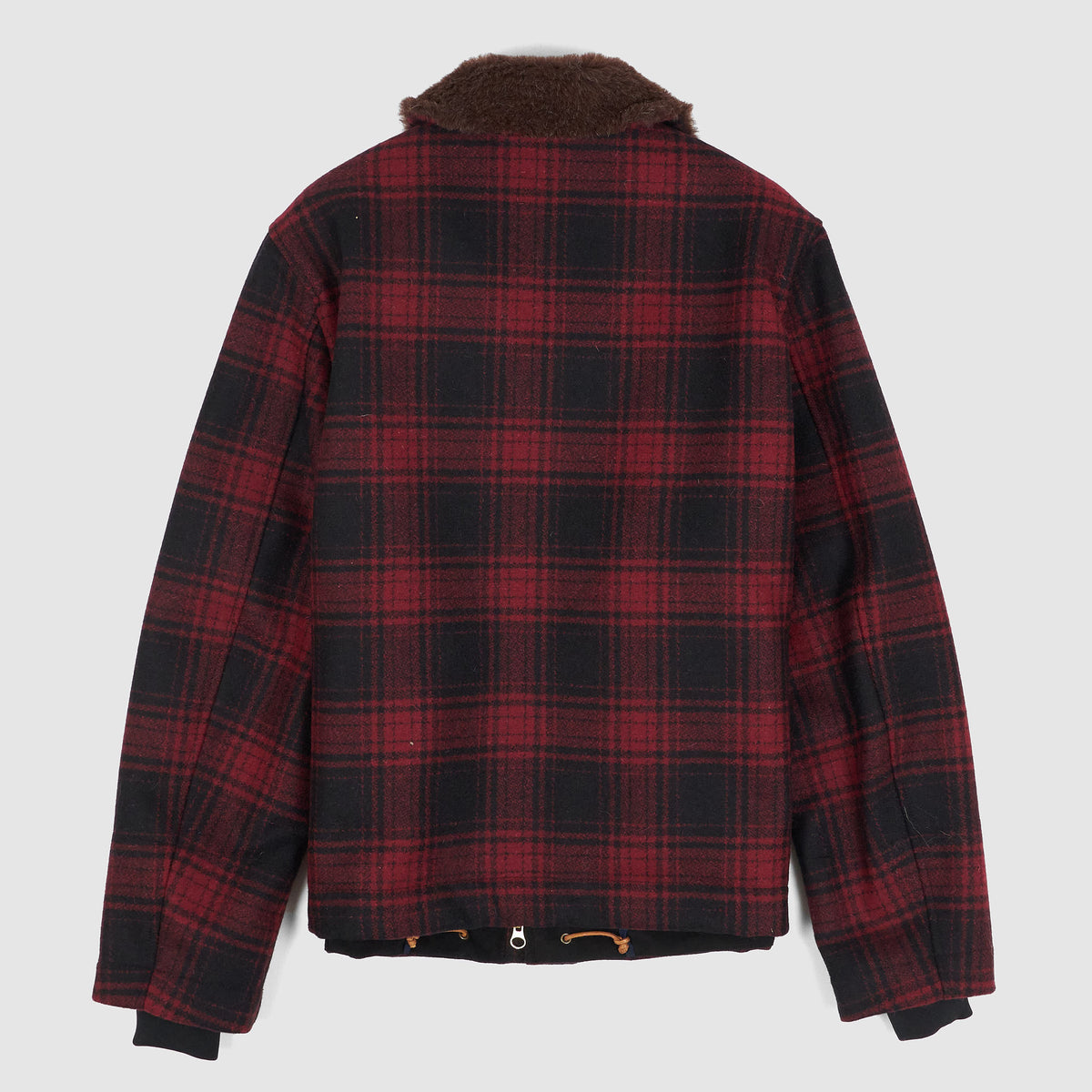 Manifattura Ceccarelli Wool Plaid N-1 Deck Wool Collar Jacket