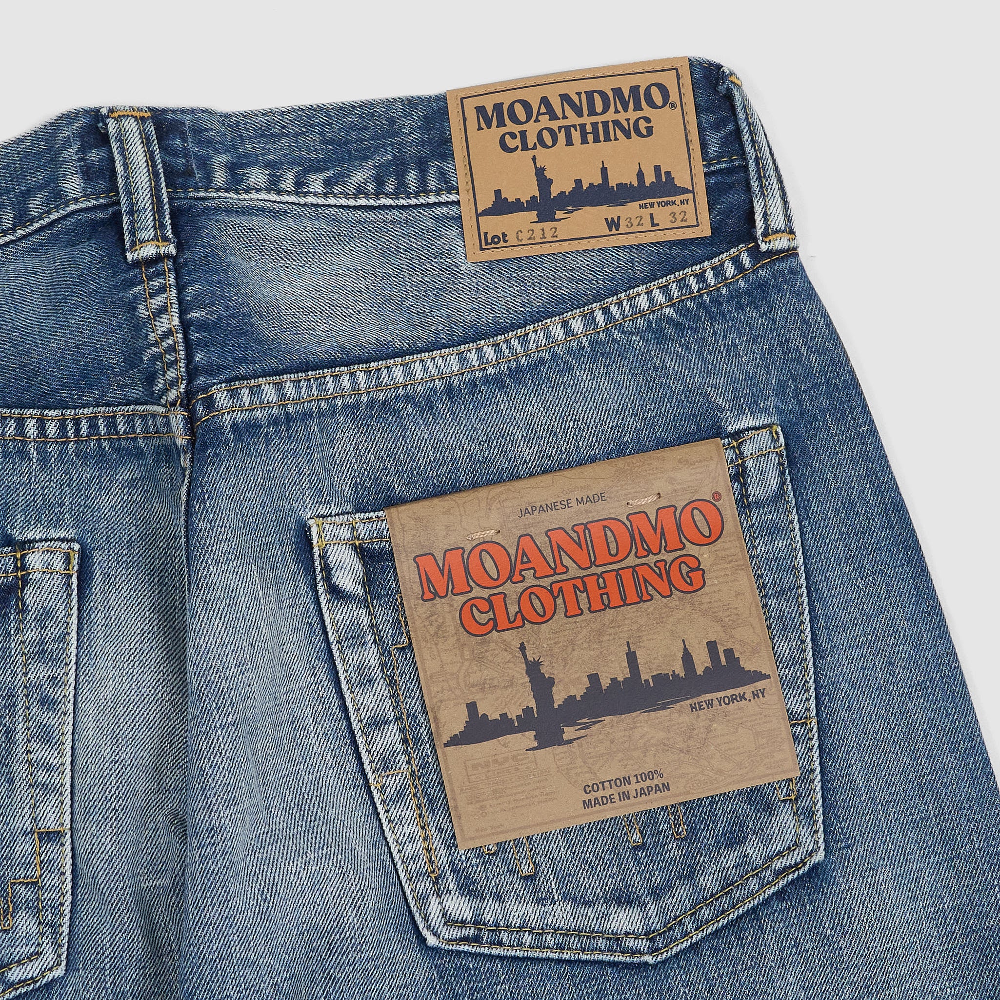 Moandmo® Washed 13,5oz. Selvage Jeans - DeeCee style