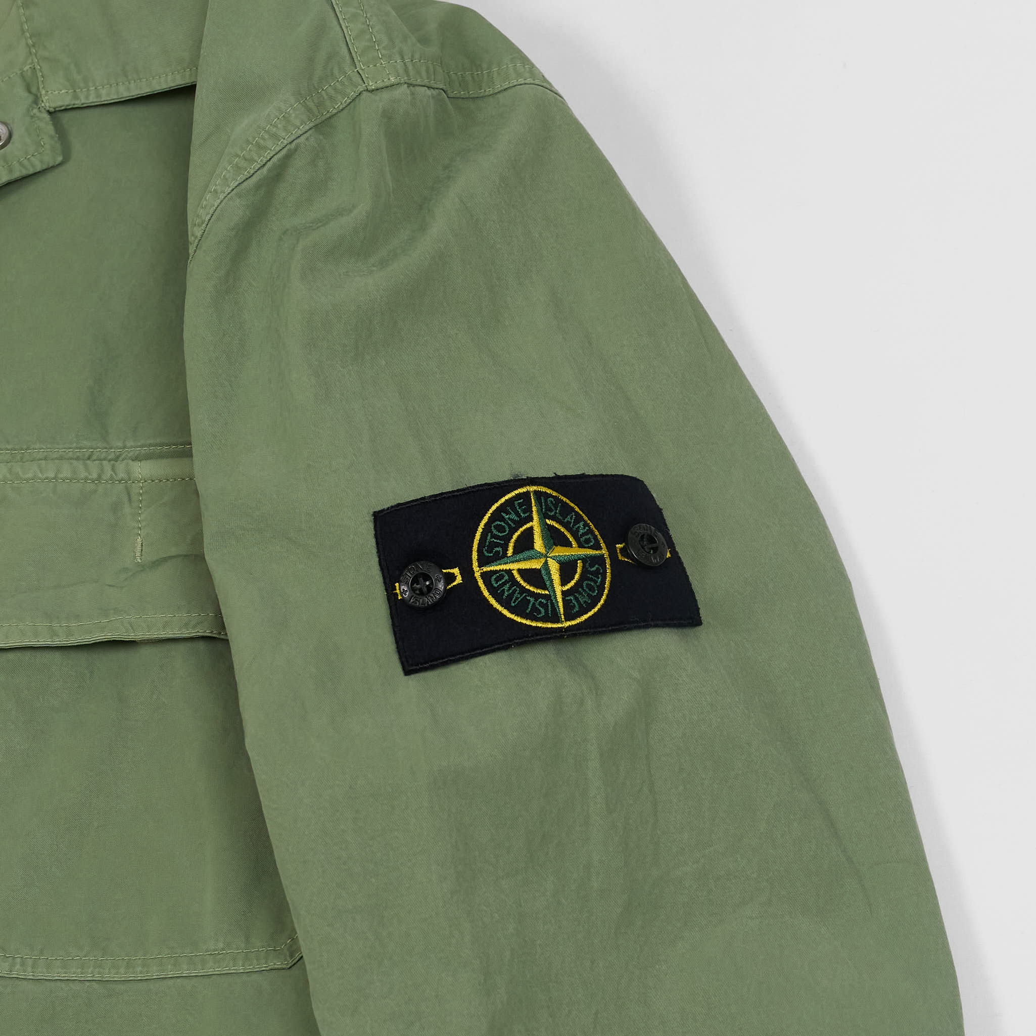 Khaki green clearance stone island overshirt