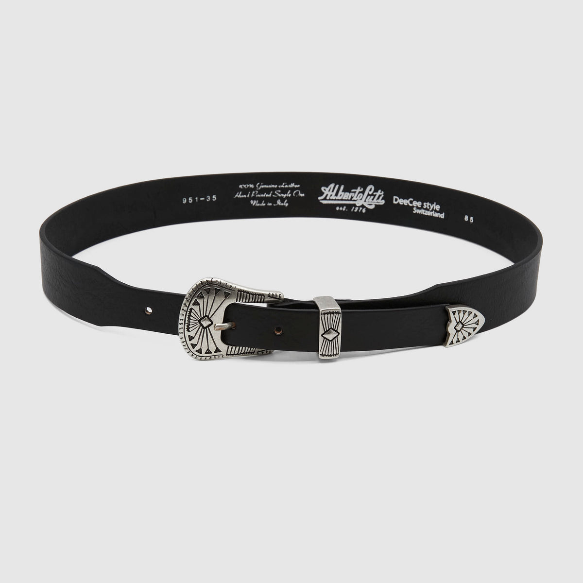 DeeCee style x Alberto Luti Unisex Brown Western Ranch Belt