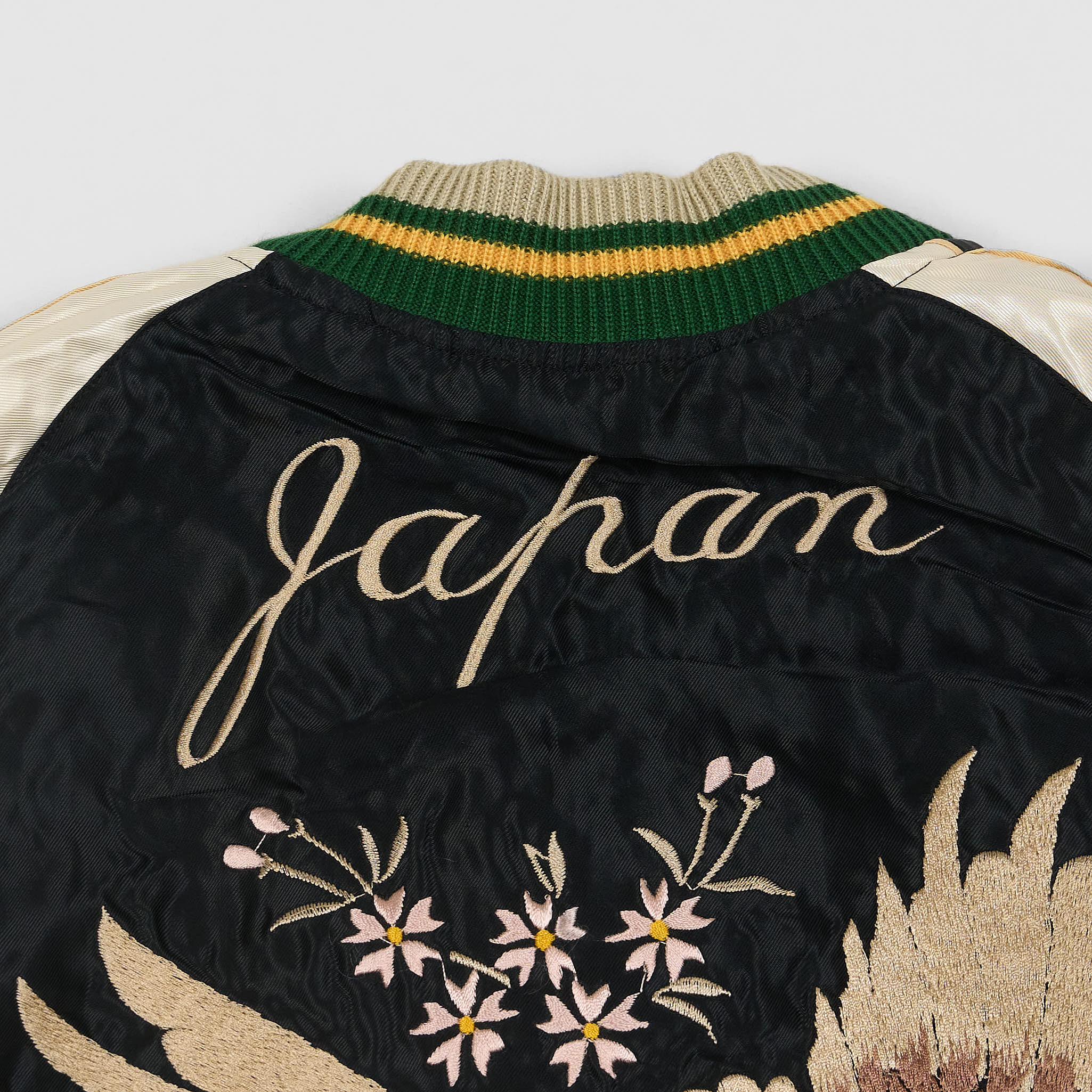 希少【taylor toyo】GREENLAND embroidery sou Taylor Toyo TT15682-145 Early 1950s Style Acetate Souvenir Jacket