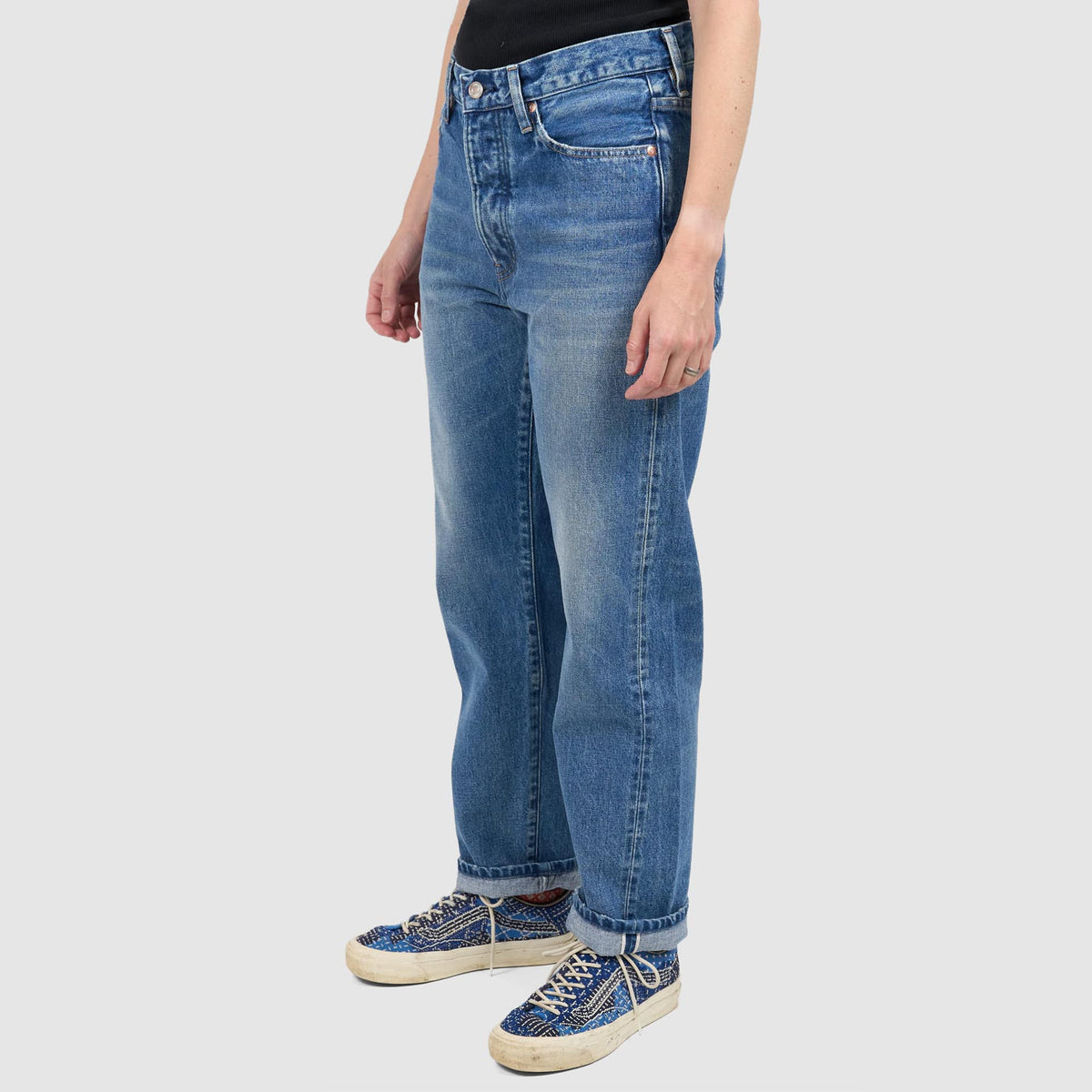 Tanaka NY TYO Ladies The Straight Jeans 5-Pocket Selvage Stone Washed