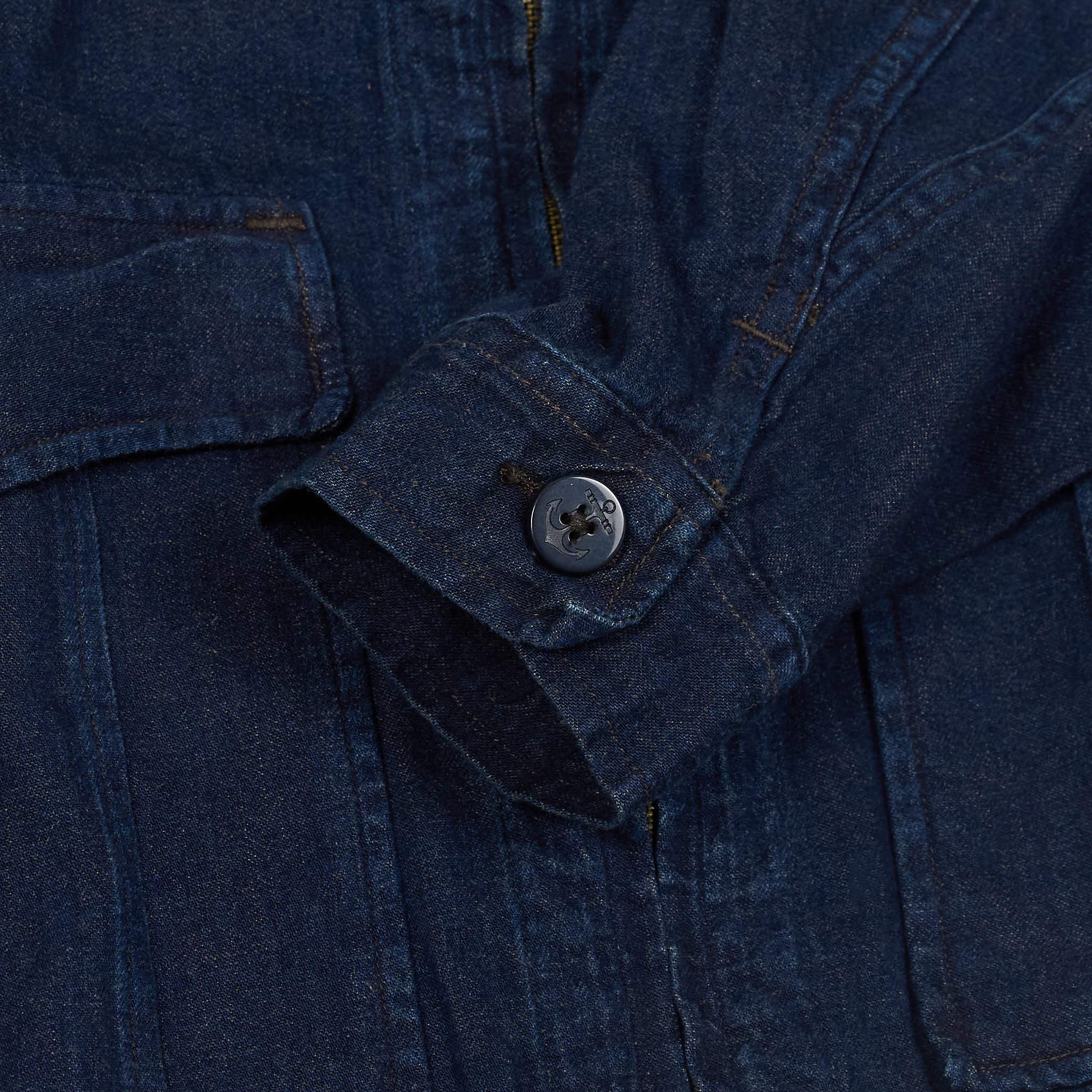 Double RL Indigo Cotton-Linen Unlined Overshirt Jacket - DeeCee style