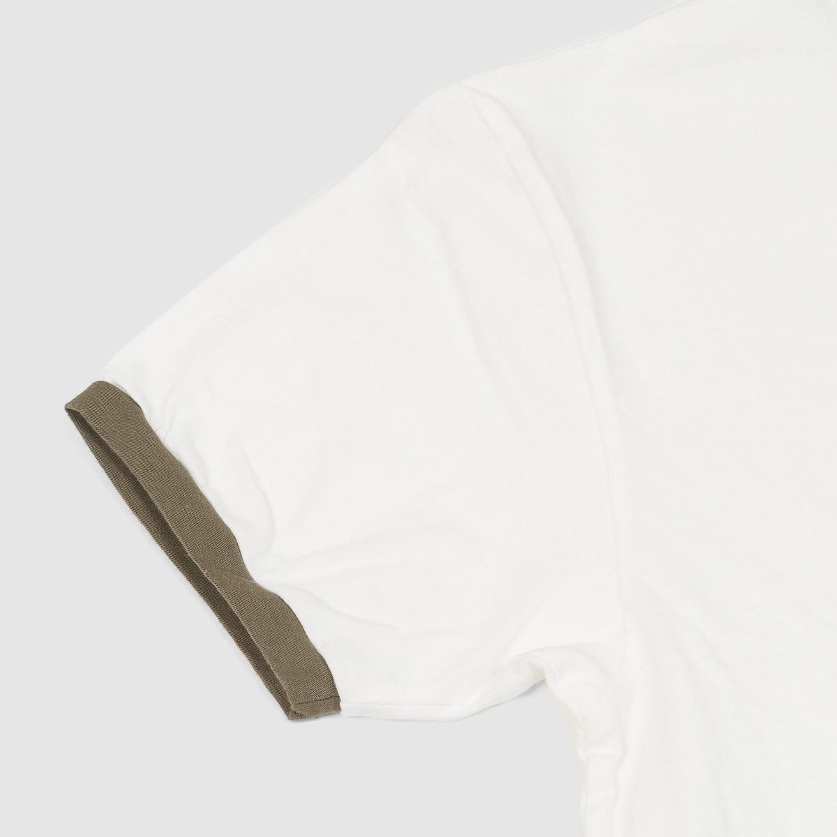 Kapital Short Sleeve Olive Crew Neck 4 Eyes Ringer T-Shirt