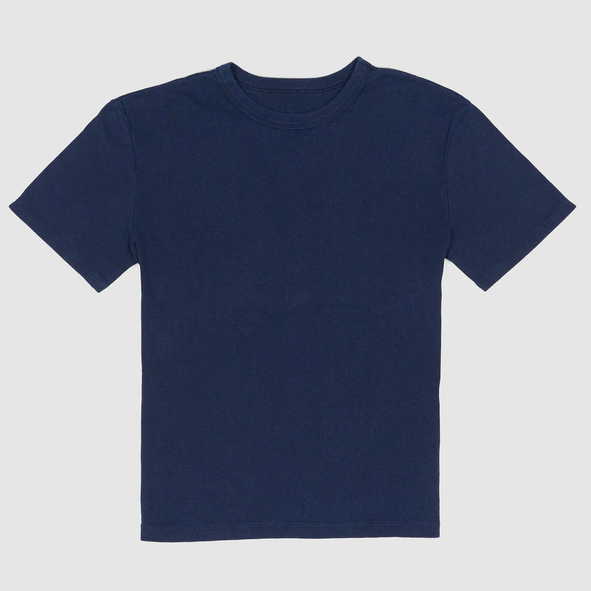 Blue Blue Japan Ladies Short Sleeve Crew Neck Soft Fraise Hand Dyed T-Shirt