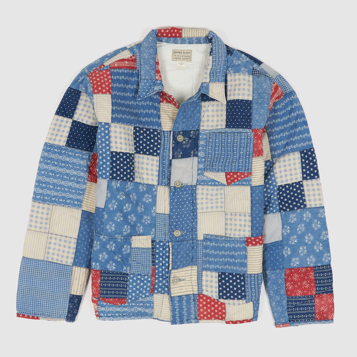 Double RL Limited Edition Quilted Patchwork Shirt Jacket