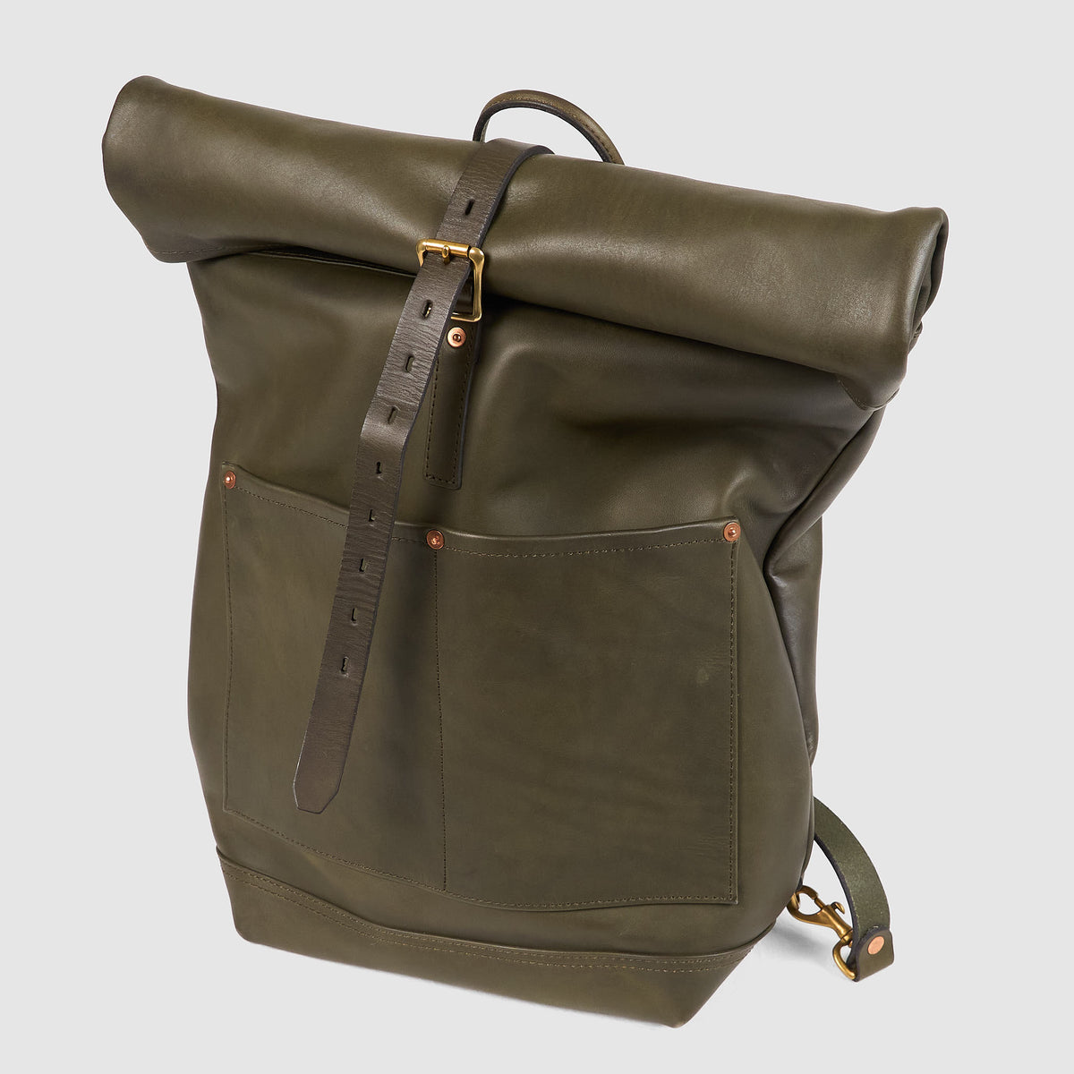 Vasco Leather Rolltop Backpack