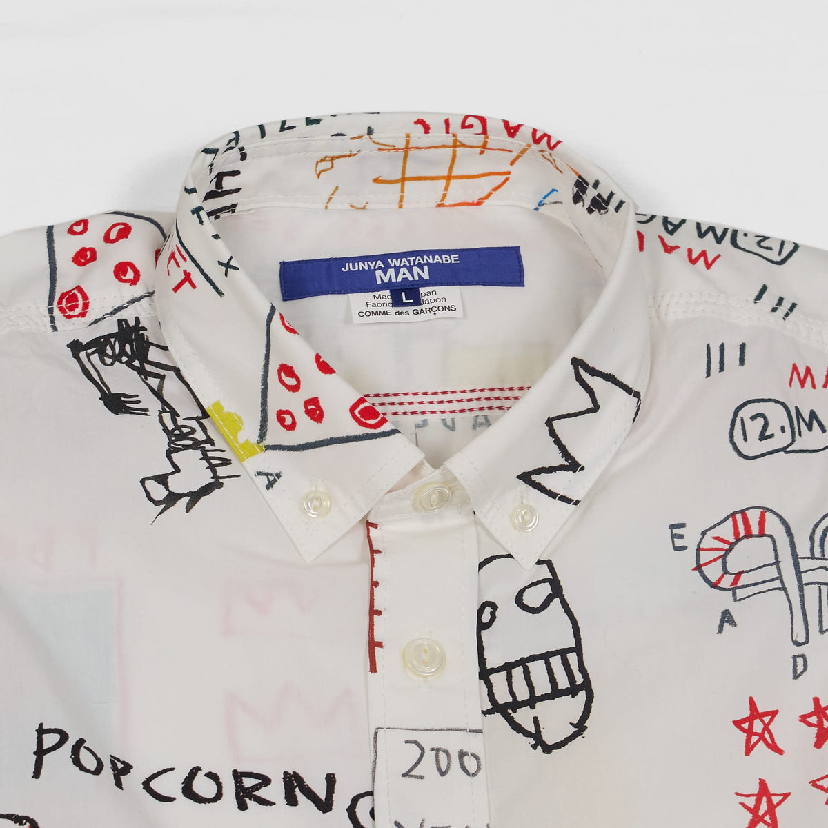 Junya Watanabe Man Short Sleeve Jean- Michel Basquiat Shirt