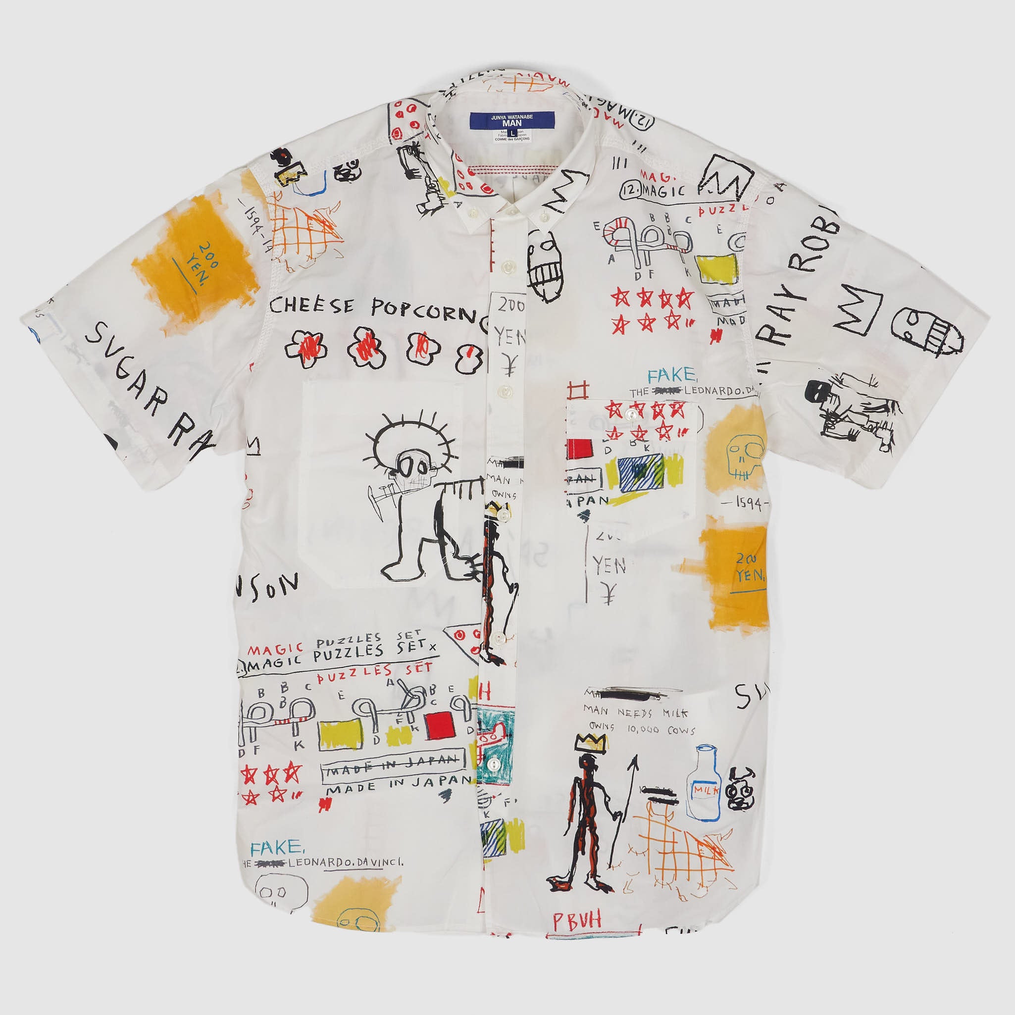 Junya Watanabe Man Short Sleeve Jean- Michel Basquiat Shirt 