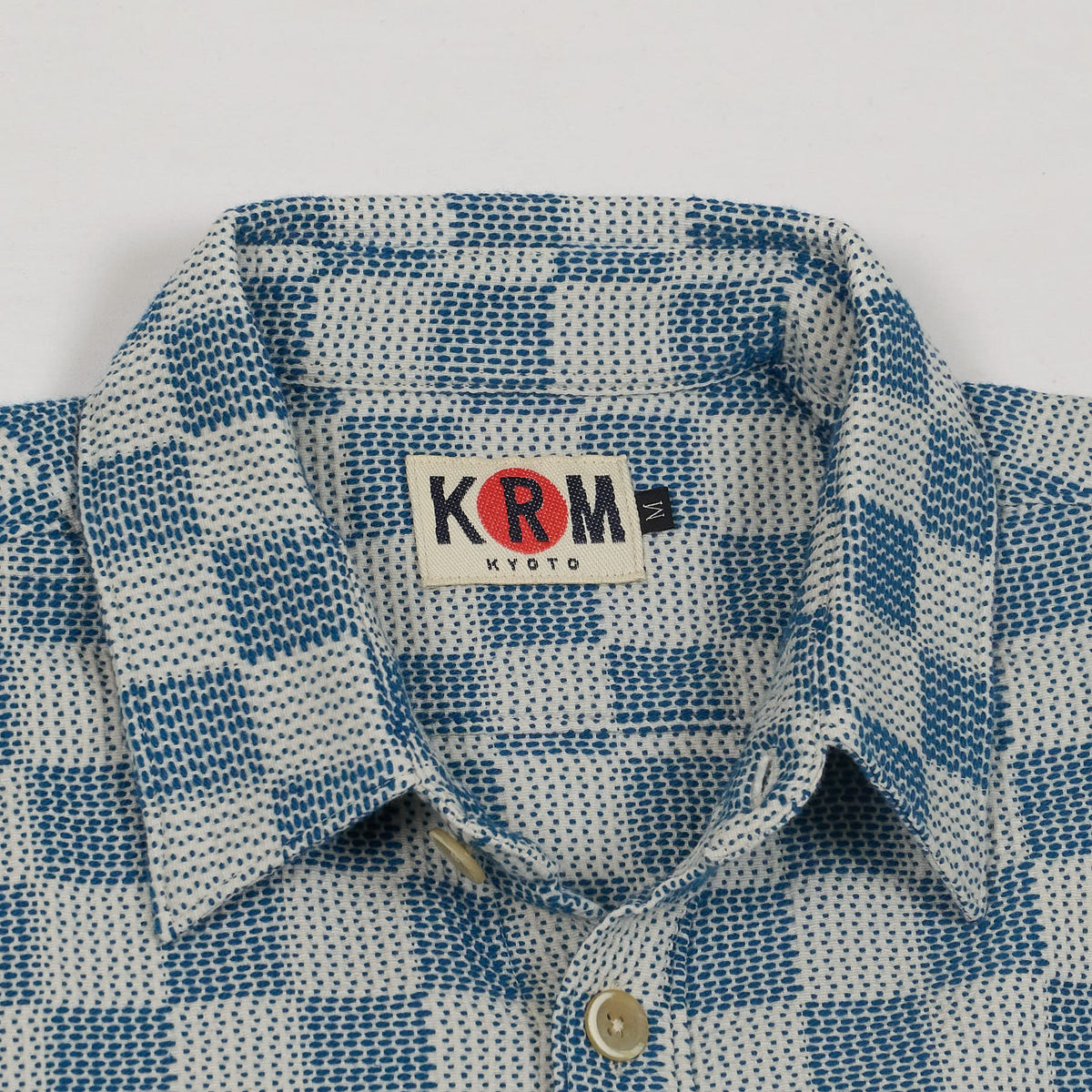 KRM Short Sleeve Sashiko Indigo Camp Shirt