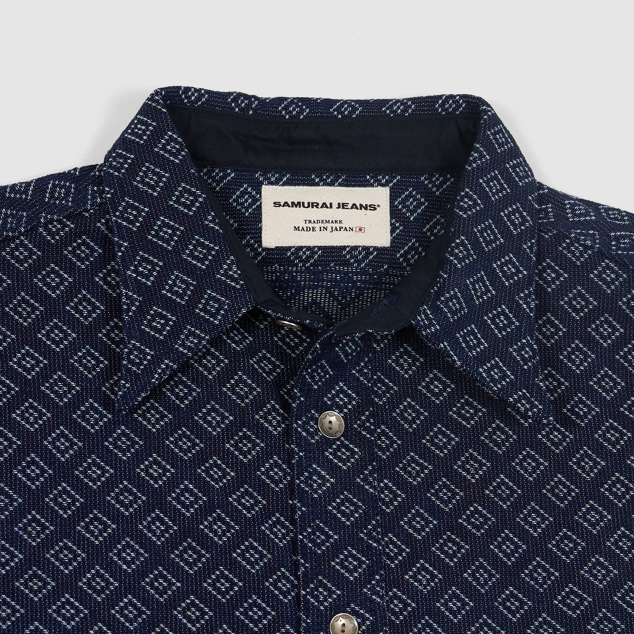 Samurai Jeans Sashiko Diamond Stitch Long Sleeve Shirt UNISEX