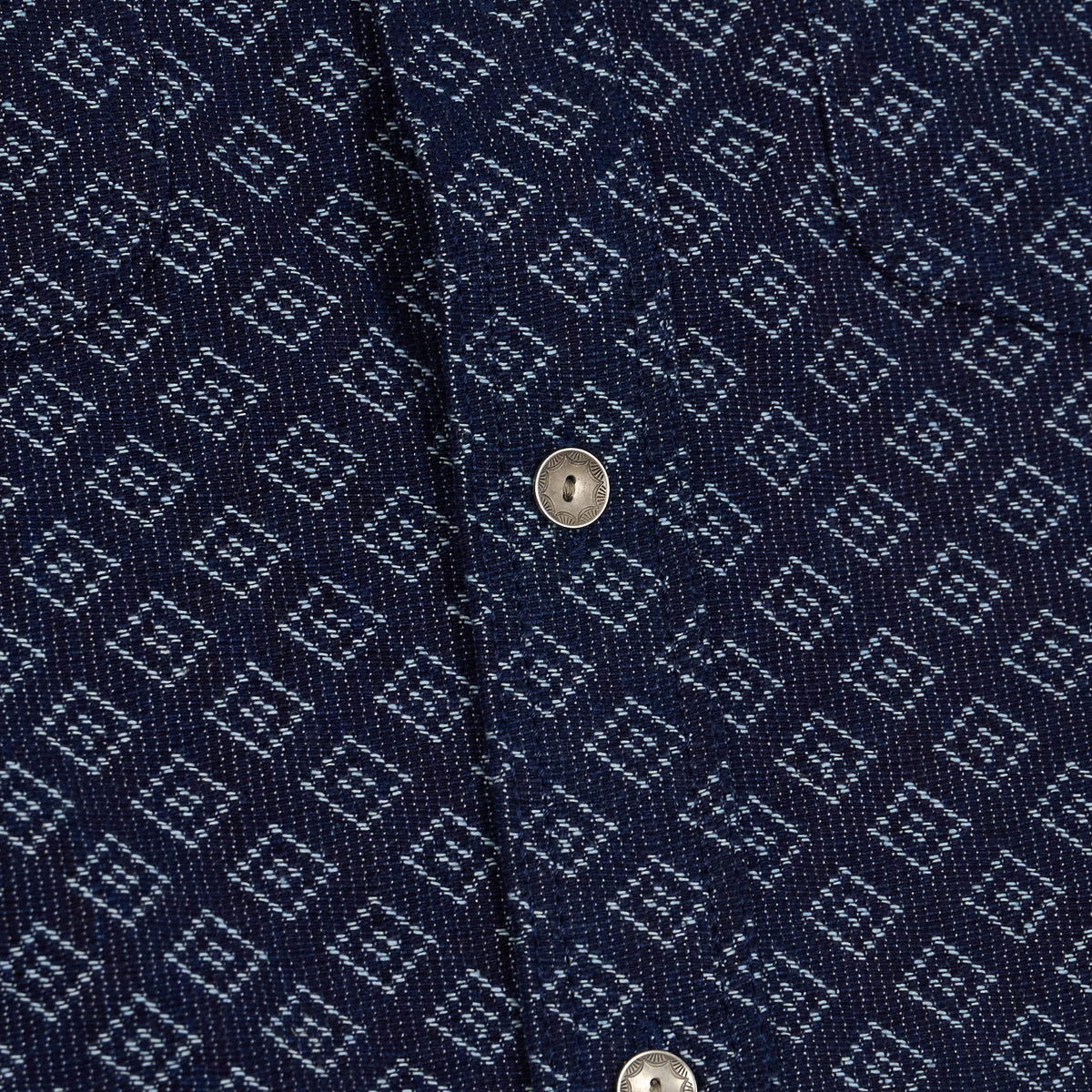 Samurai Jeans Sashiko Diamond Stitch Long Sleeve Shirt UNISEX
