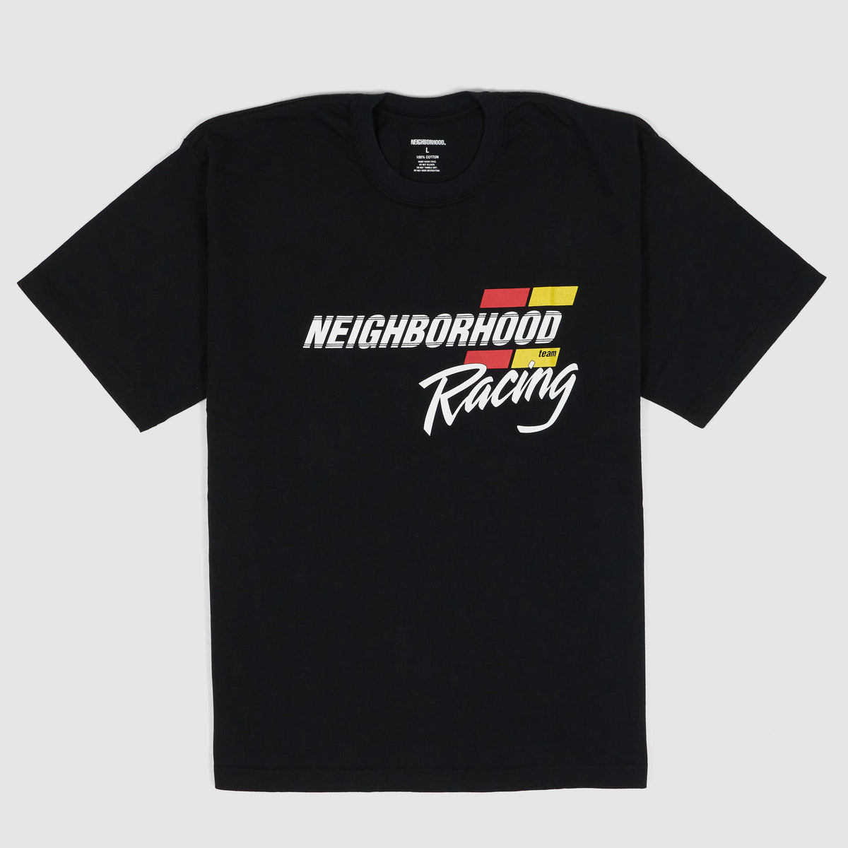 Neighborhood Short Sleeve Racing Printed Crew Neck Short Sleeve T-Shirt