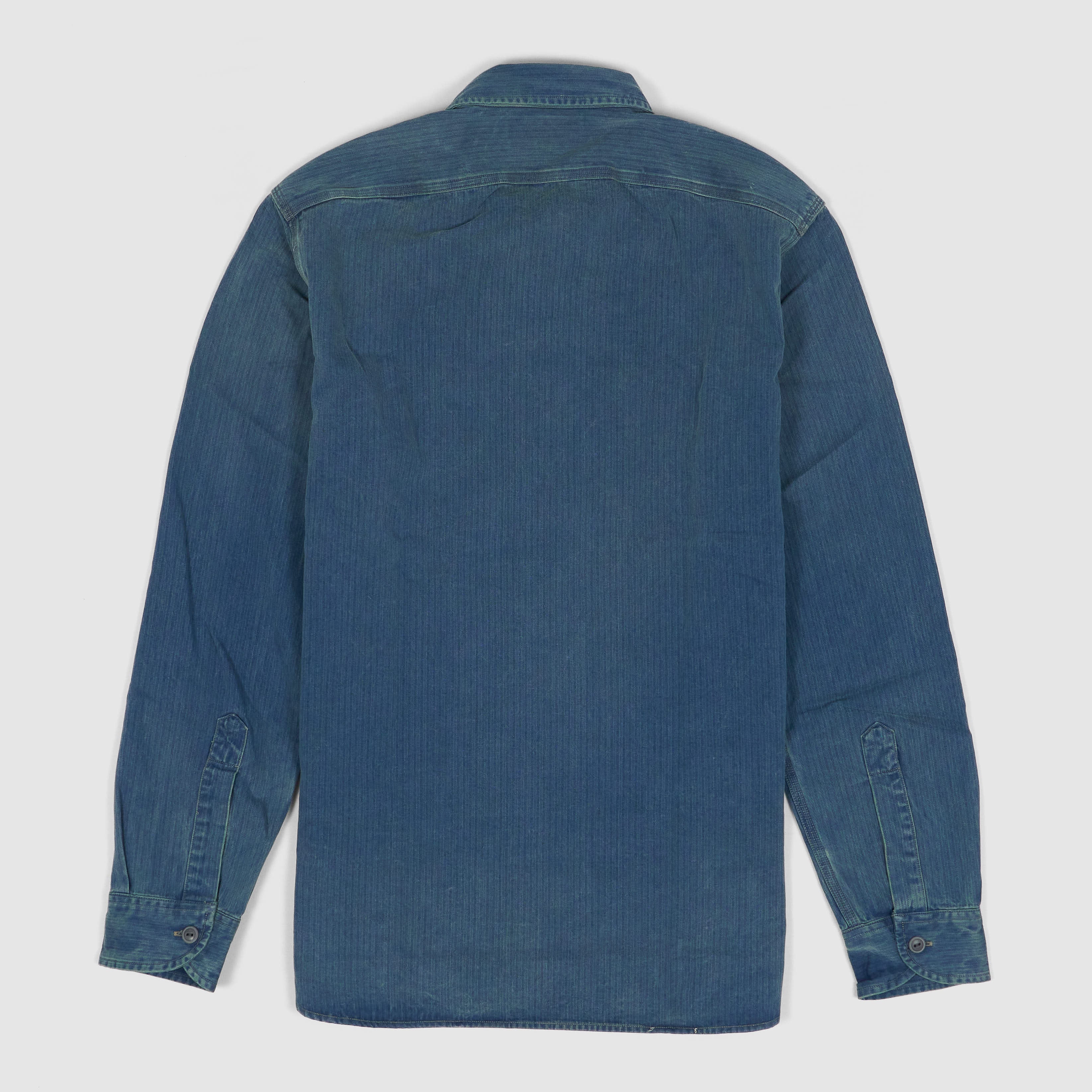 Double RL Long Indigo Dyed Herringbone Workshirt - DeeCee style