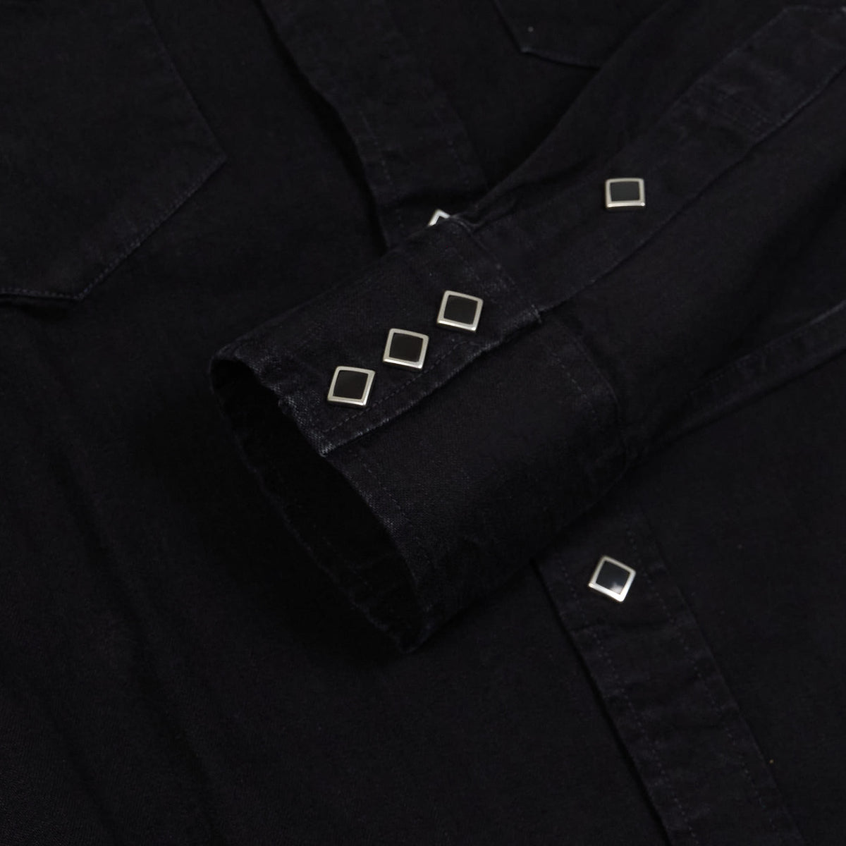 Double RL Long Sleeve Sawtooth Black Denim Western Shirt