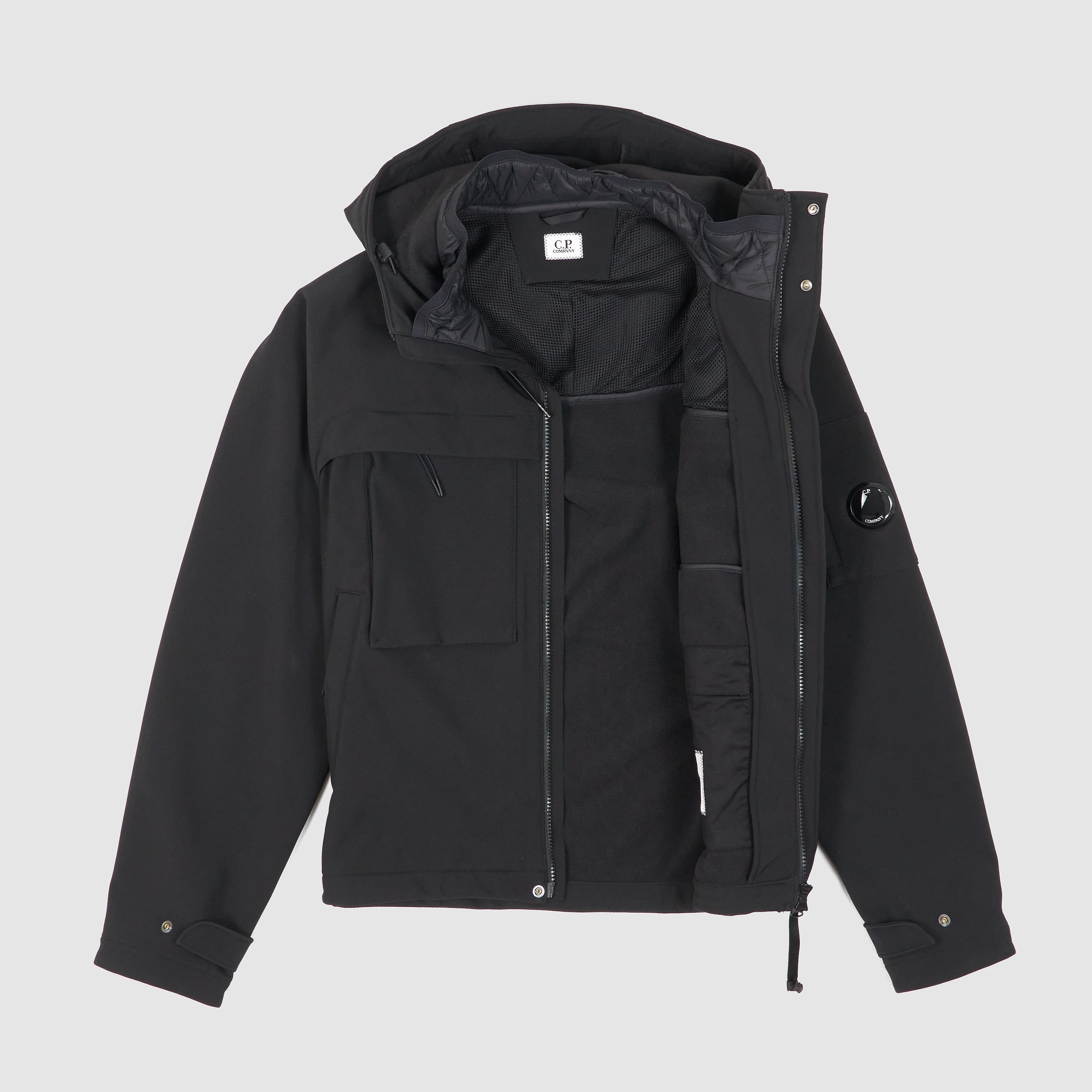 Black cp outlet soft shell jacket