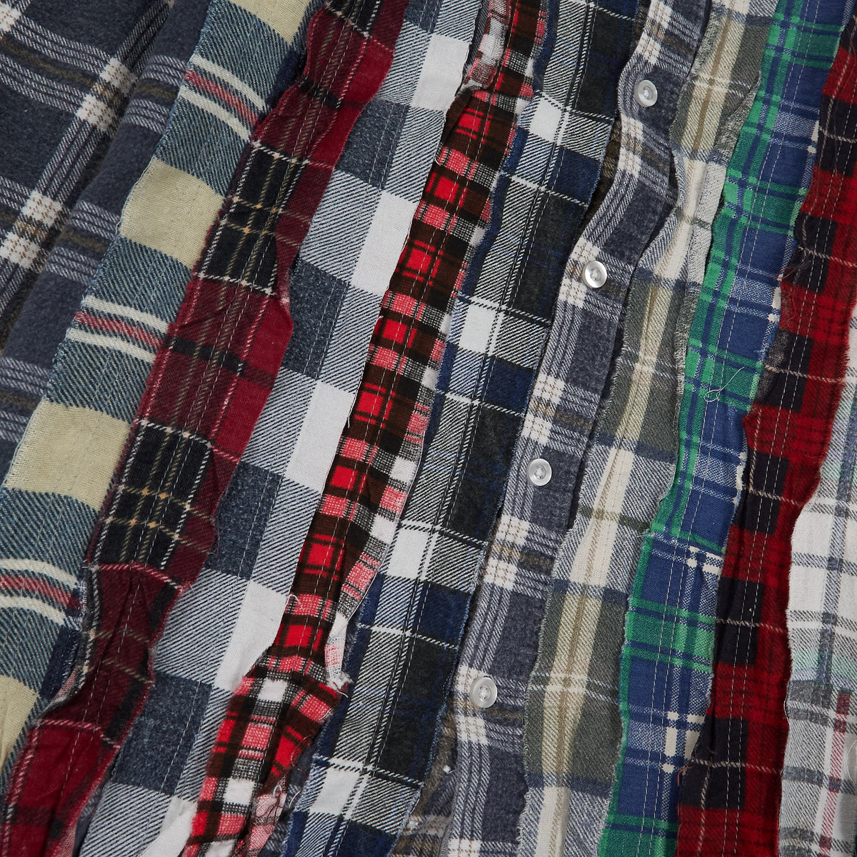 Needles Japan Rebuild 7-Cuts Plaid Flannel Shirt Unisex