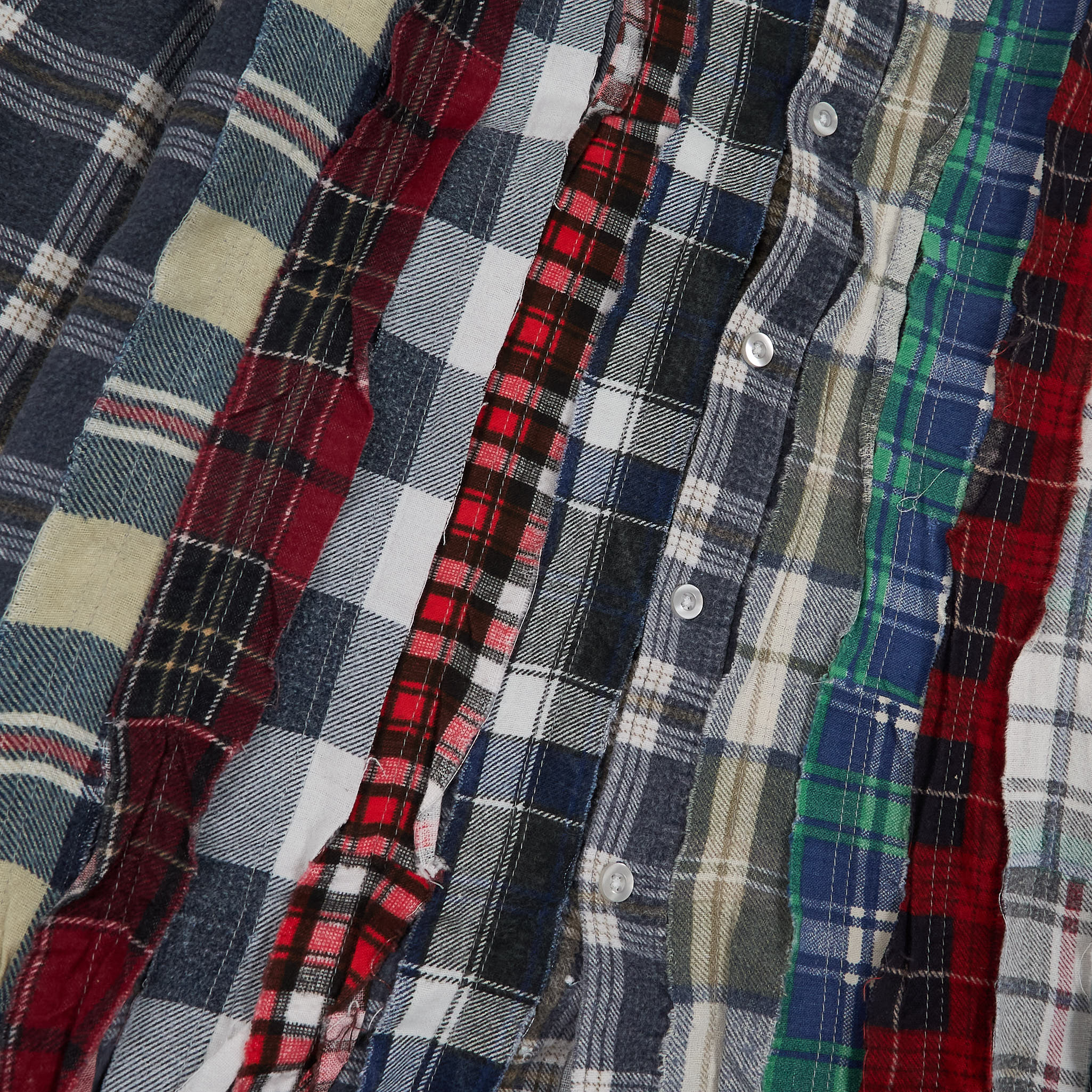 Needles Japan Rebuild 7-Cuts Plaid Flannel Shirt Unisex - DeeCee style