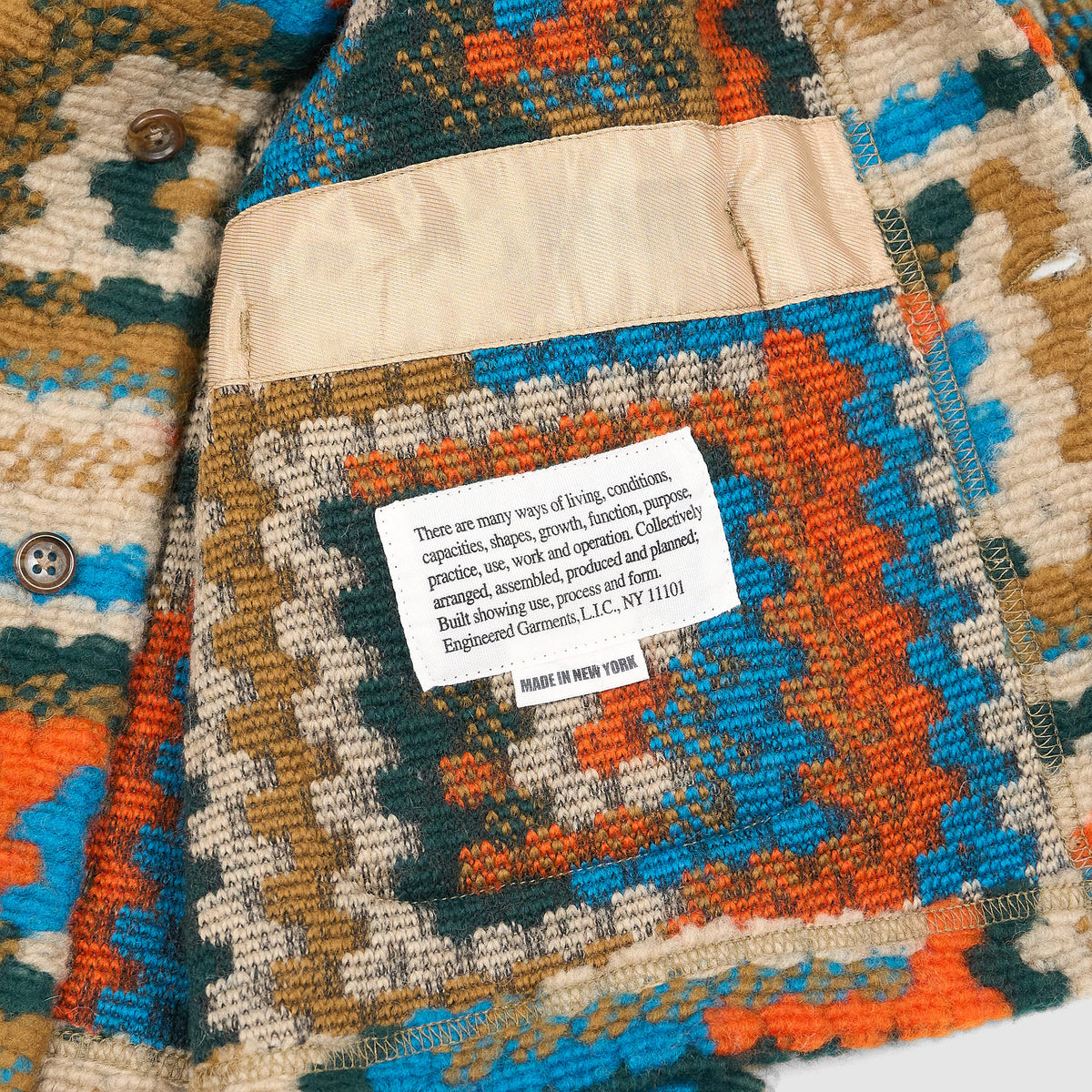 Engineered Garment Genderless Wool Blend Crochet Cardigan