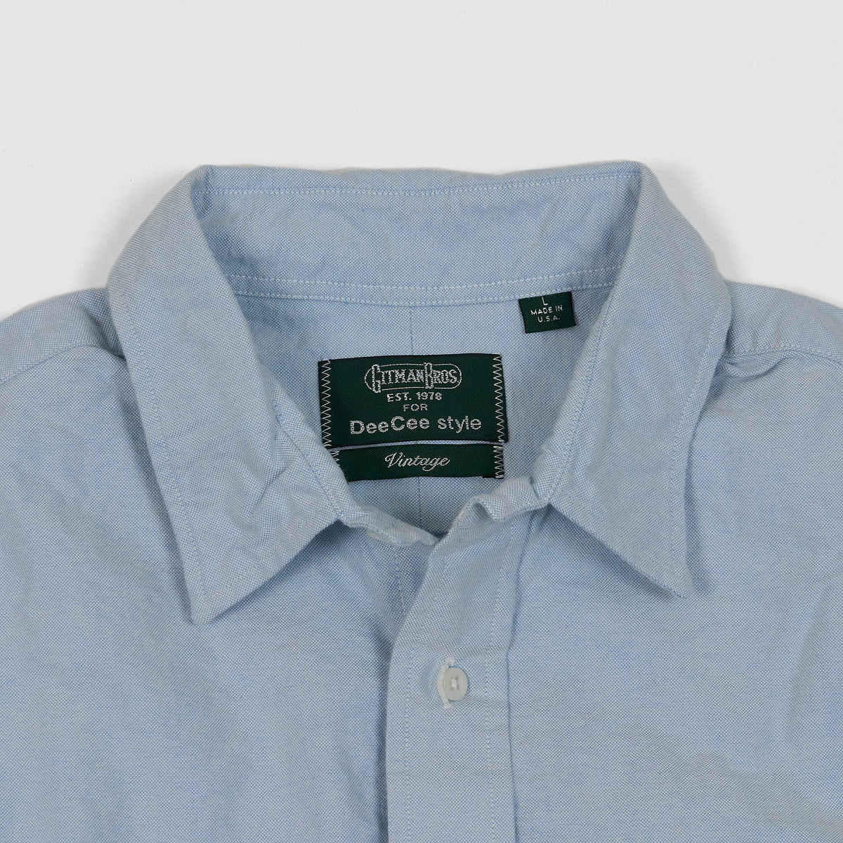 Gitman Vintage Basic Brushed Plain Shirt Without Button Down