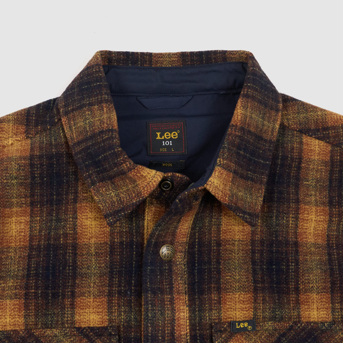 Lee 101 Wool  Blend Checked Overshirt