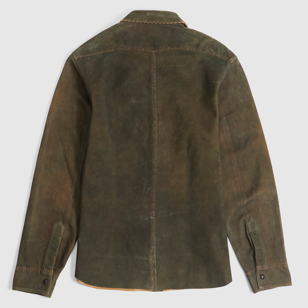 Double RL Frontier Leather Overshirt