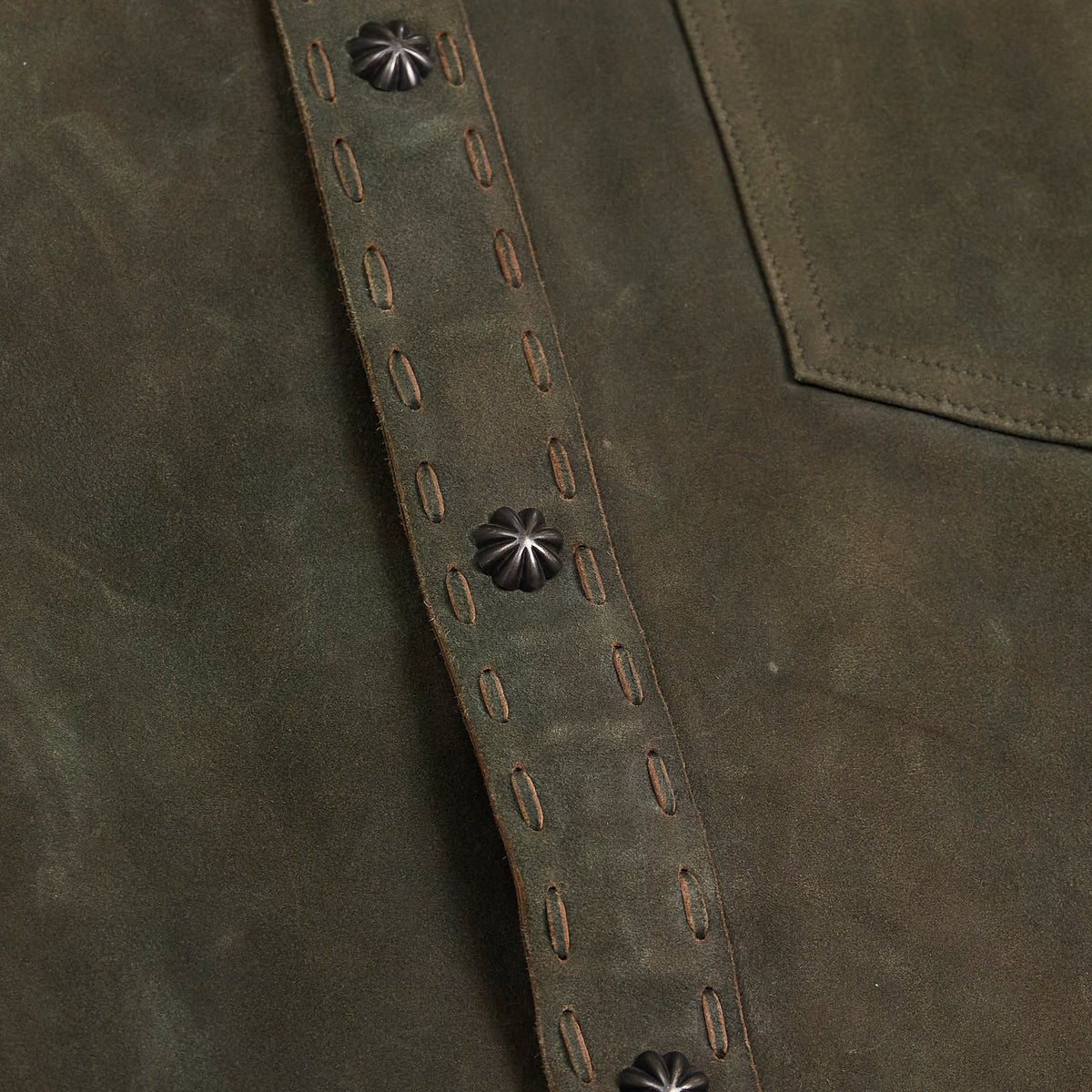 Double RL Frontier Leather Overshirt
