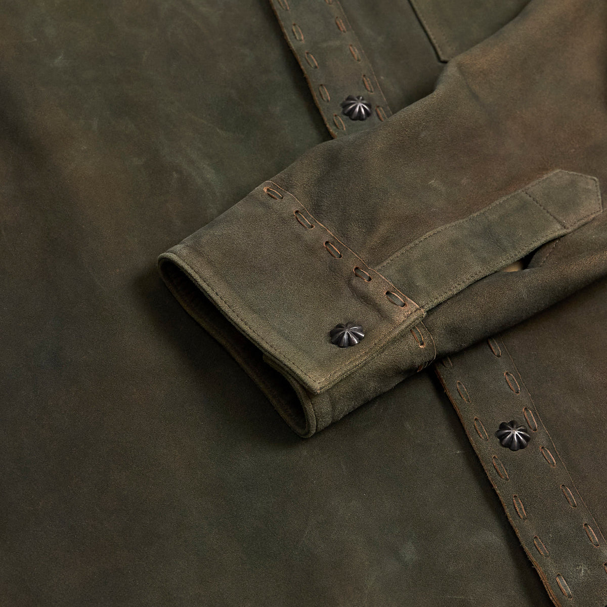 Double RL Frontier Leather Overshirt