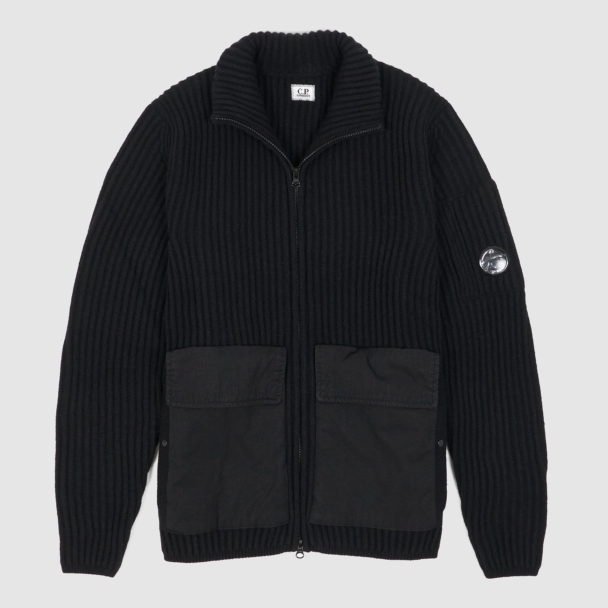 C.P. Company Rib Knitted Wool Cardigan - DeeCee style