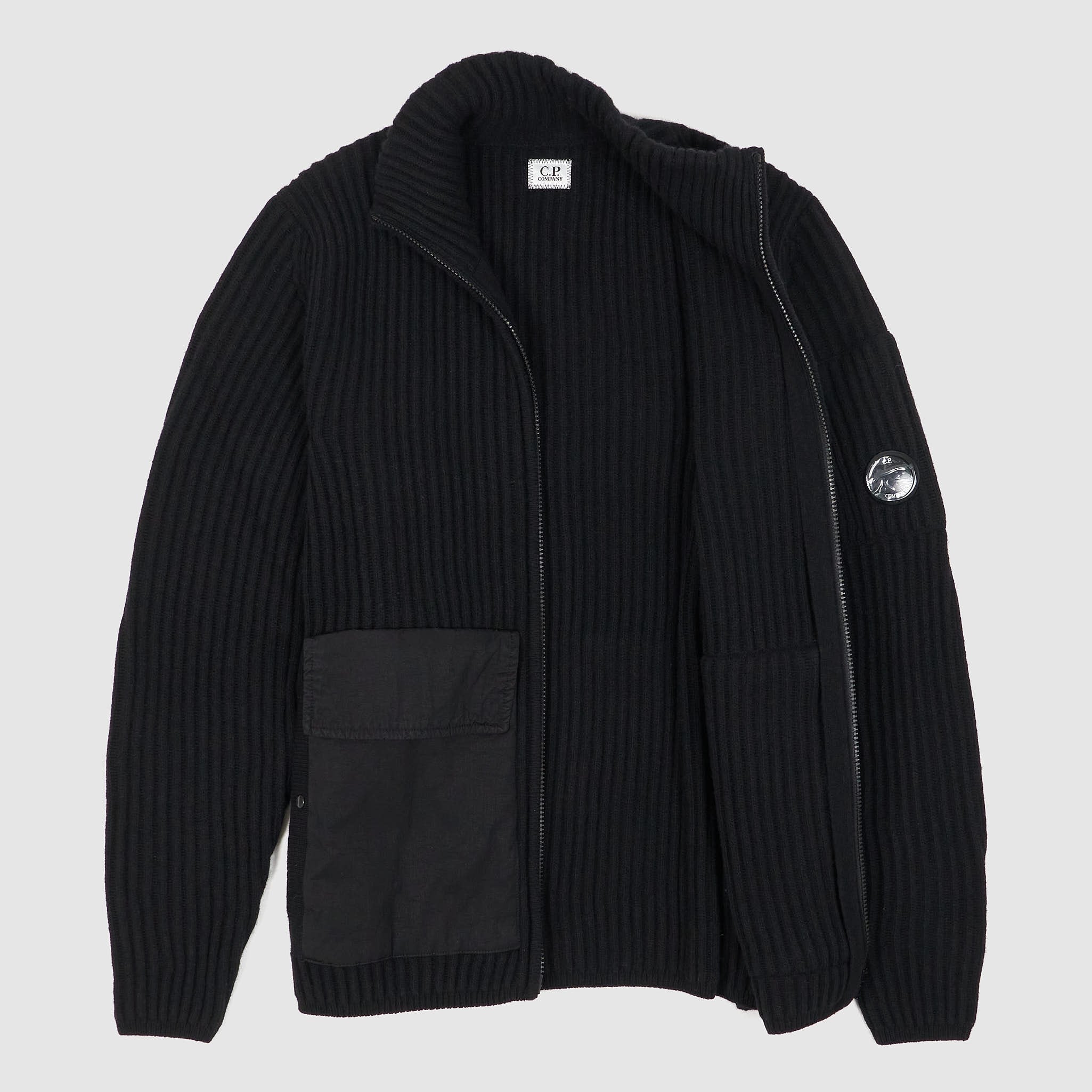 C.P. Company Rib Knitted Wool Cardigan - DeeCee style