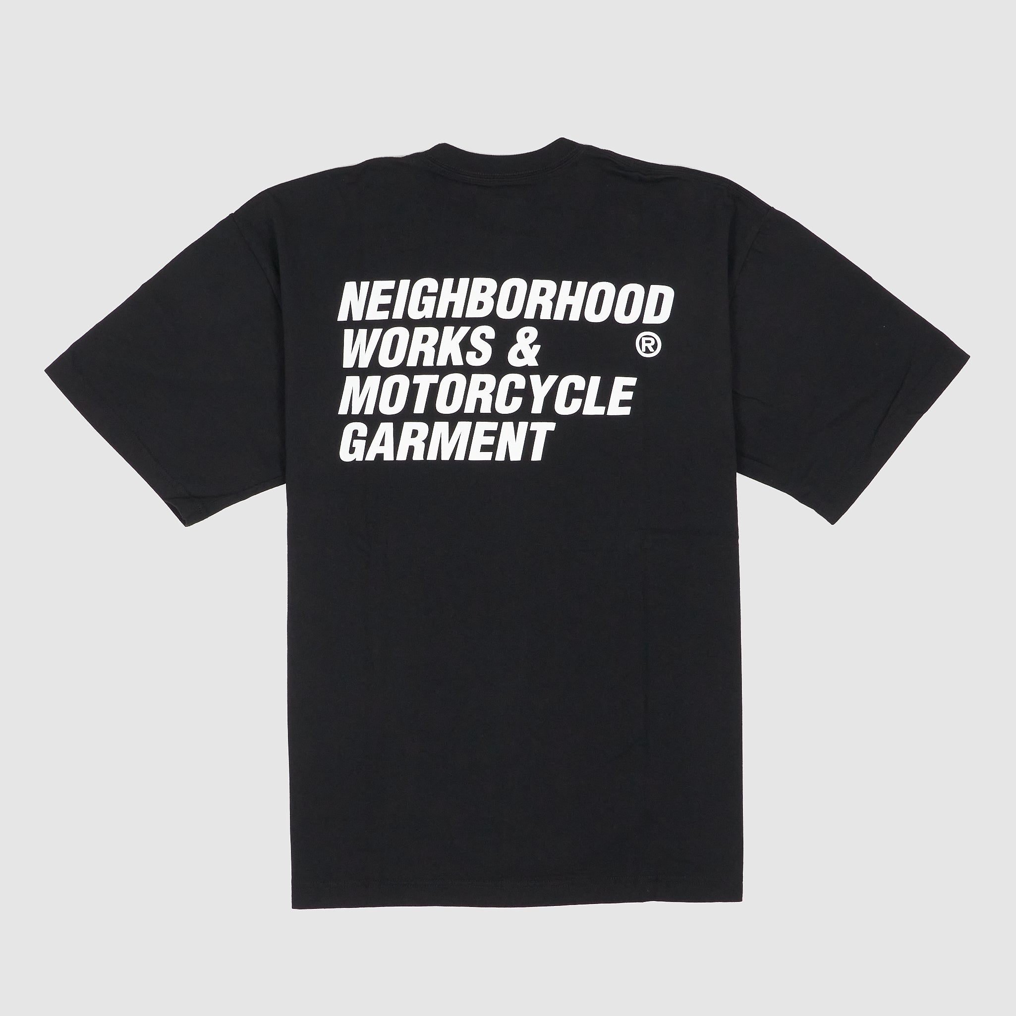 Neighborhood Short Sleeve Motorcycle Garment Back Print Crew Neck