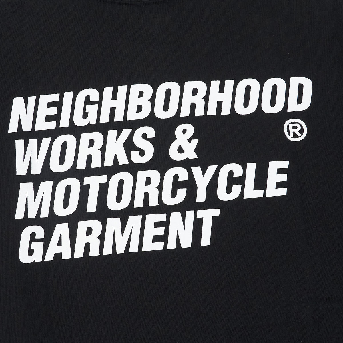 Neighborhood Short Sleeve Motorcycle  Garment Back Print Crew Neck T-Shirt