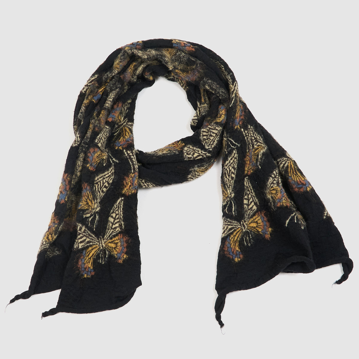 Kapital Fulling Happy Butterfly Wool Scarf