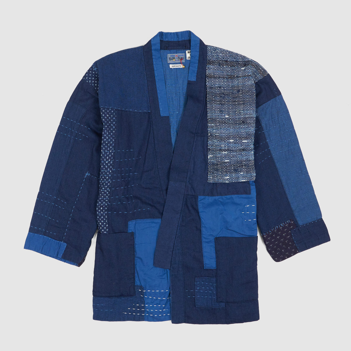 Blue Blue Japan Handstitched Patchwork Kimono