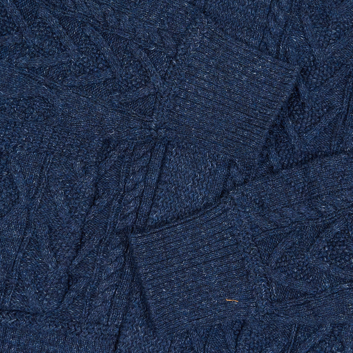 Double RL Knitted Cotton Cable Shawl Cardigan