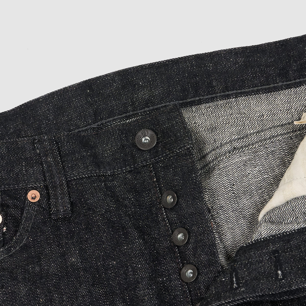 Samurai 5-Pocket Black Denim Selvage Jeans &quot;Model Zero&quot; 17oz
