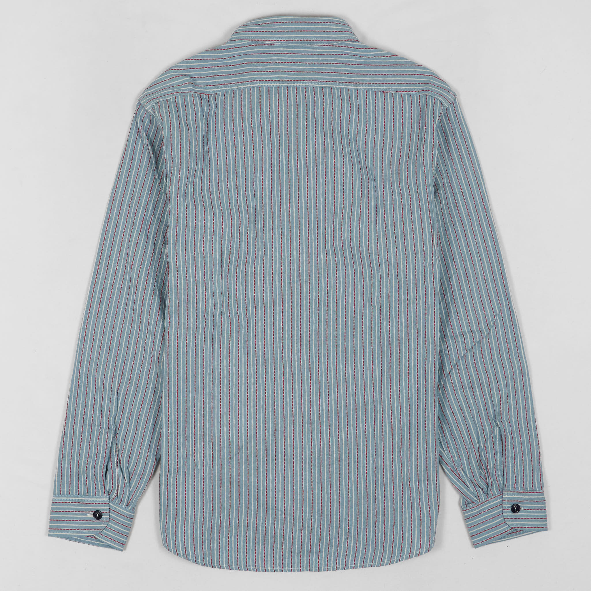 Sugar Cane Woven Stripes Work Shirt - DeeCee style
