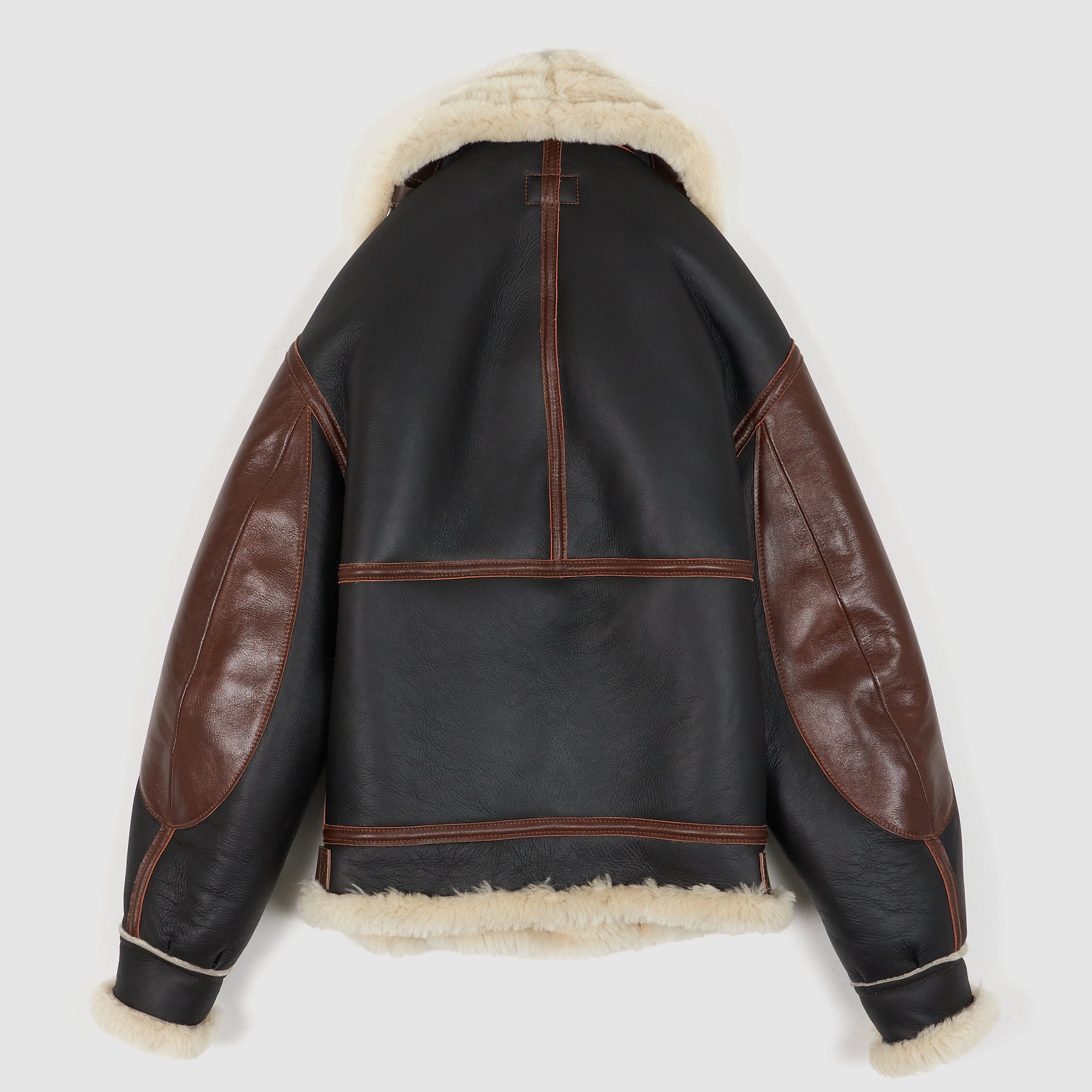 Aero Leather B-3 Shearling Bomber Leather Jacket - DeeCee style